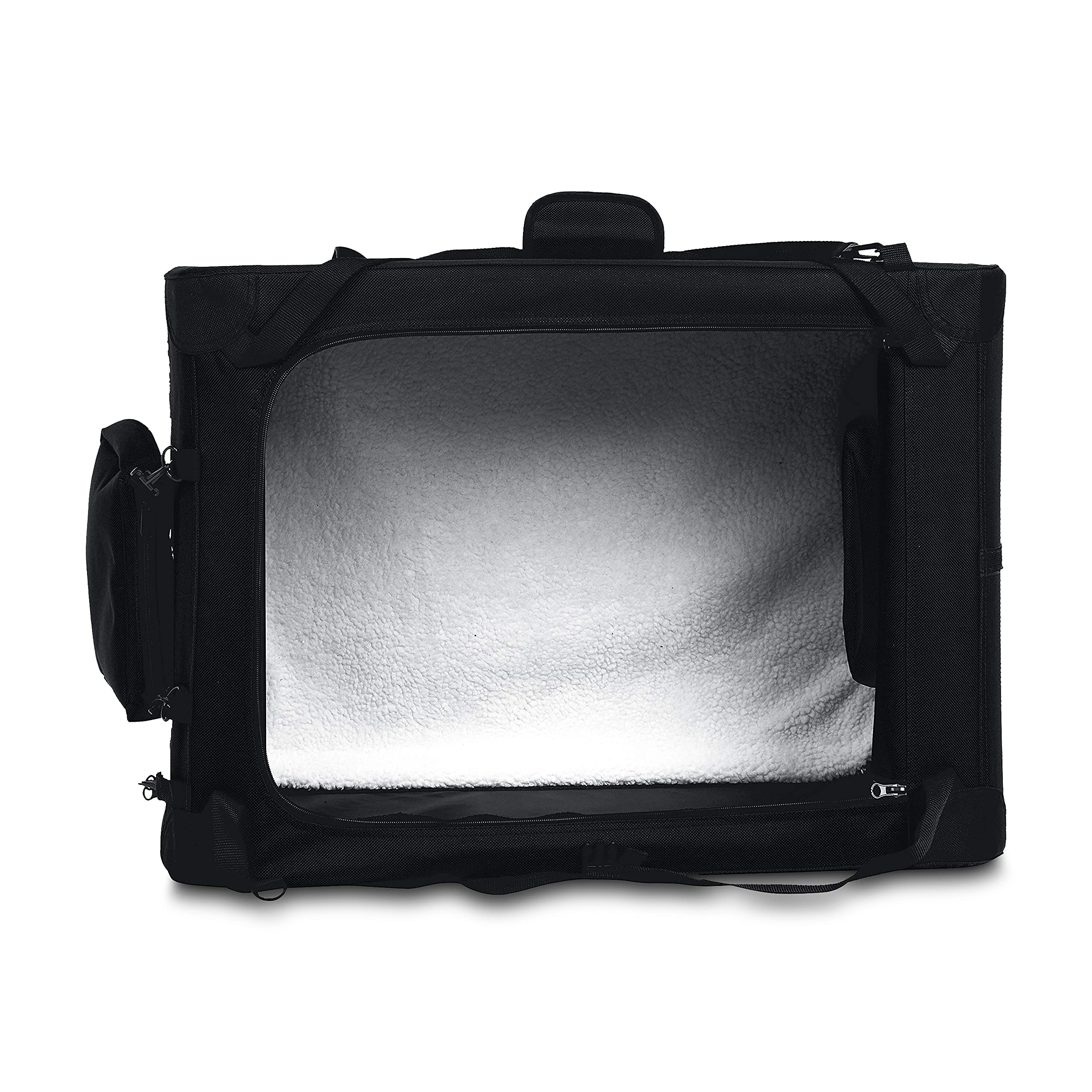 Amazon Basics Folding Portable Soft Pet Dog Crate Carrier Kennel, 36 X 24 X 24 Inches, Black