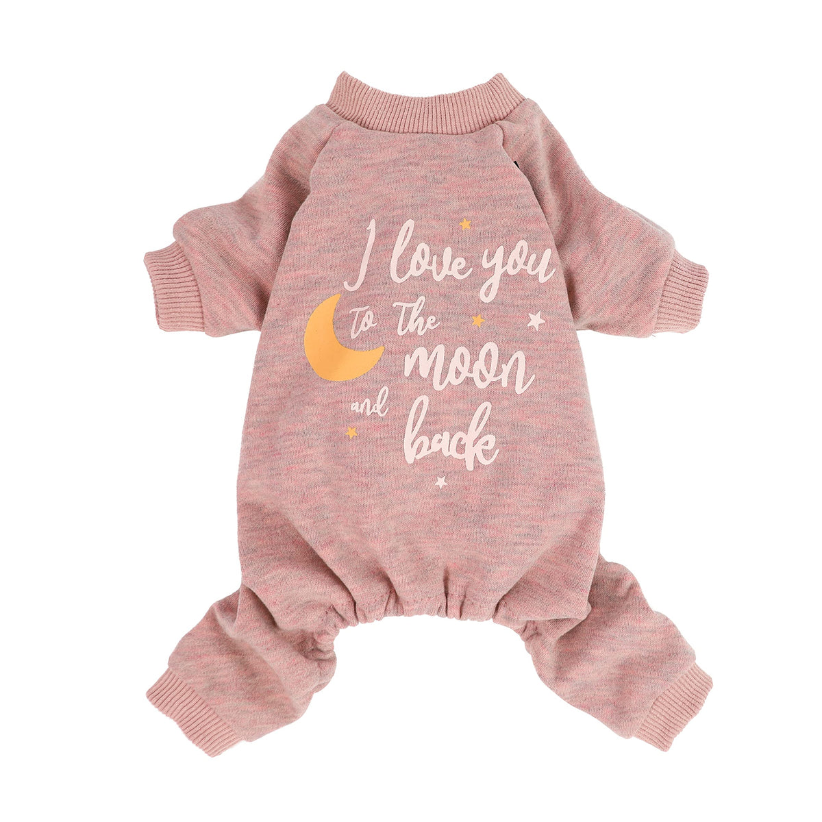 Fitwarm I Love You To The Moon And Back Dog Pajamas, Dog Clothes For Small Dogs Girl, Pet Onesie, Cat Outfit, Mid-Weight Velvet,