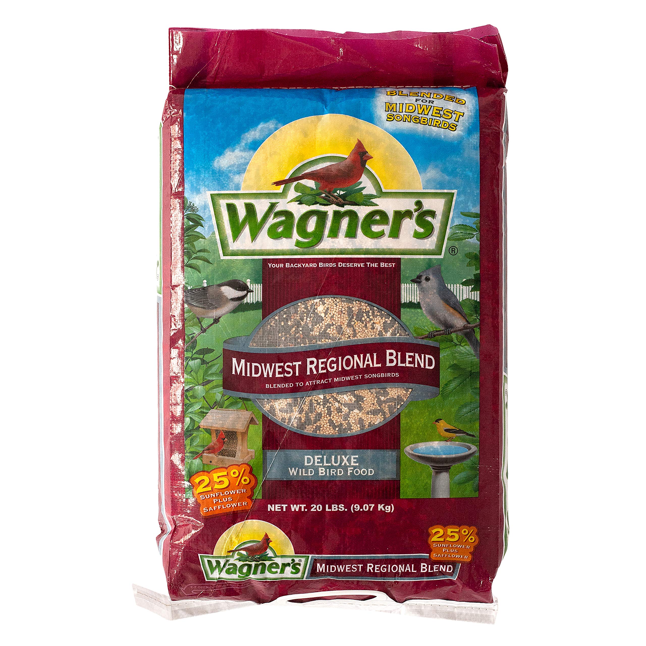 Wagners 62006 Midwest Regional Blend Wild Bird Food, 20-Pound Bag