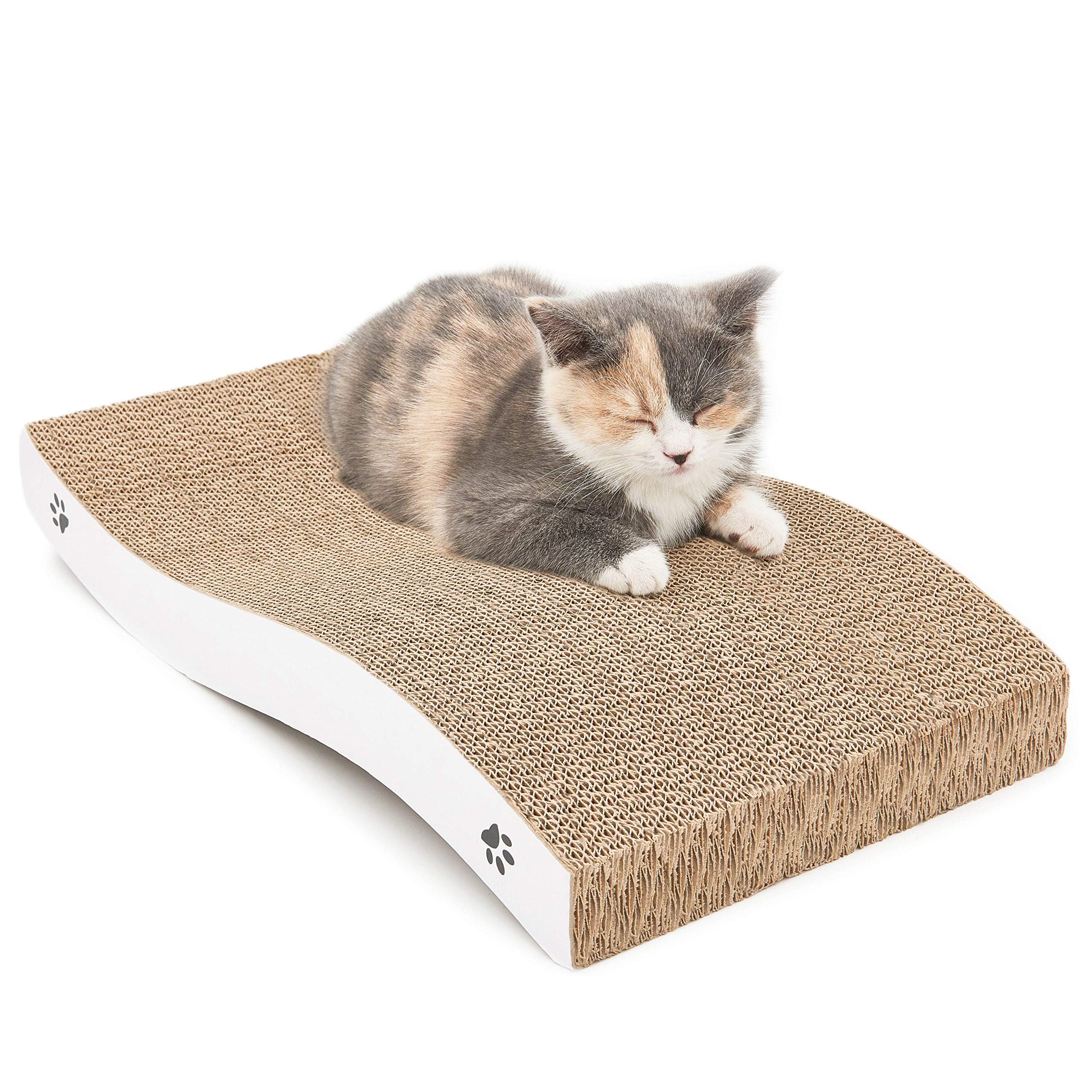 Cat Scratcher, Durable Scratch Pad, Corrugated Cardboard Scratching Board For Indoor Cats, Heavy Duty, Double-Sided Usability, Recyclable, With Catnip