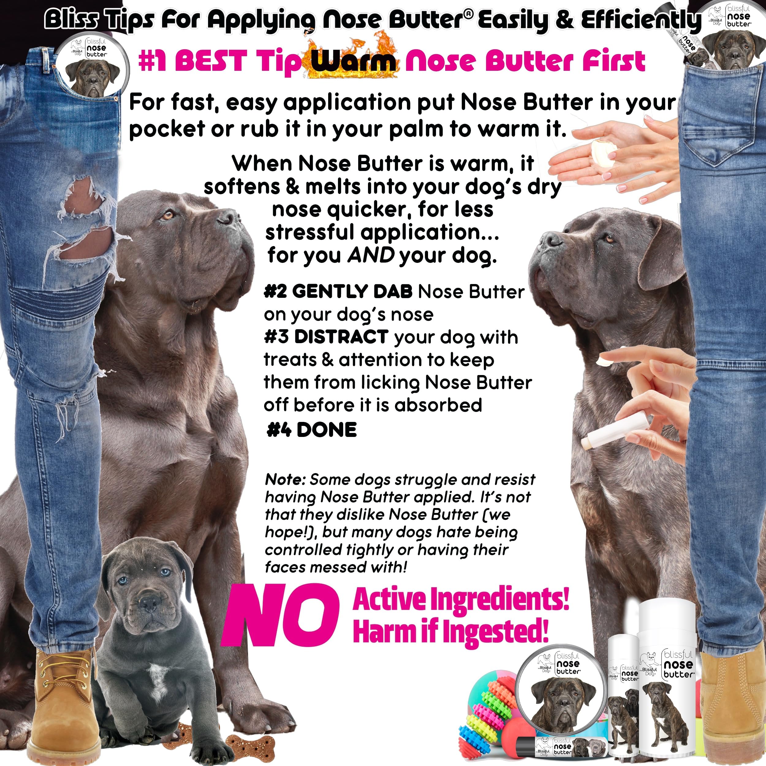 The Blissful Dog Cane Corso Nose Butter, Versatile Dog Nose Balm for Dry Nose, Handcrafted Nose Moisturizer, Easy-to-Apply Dog E