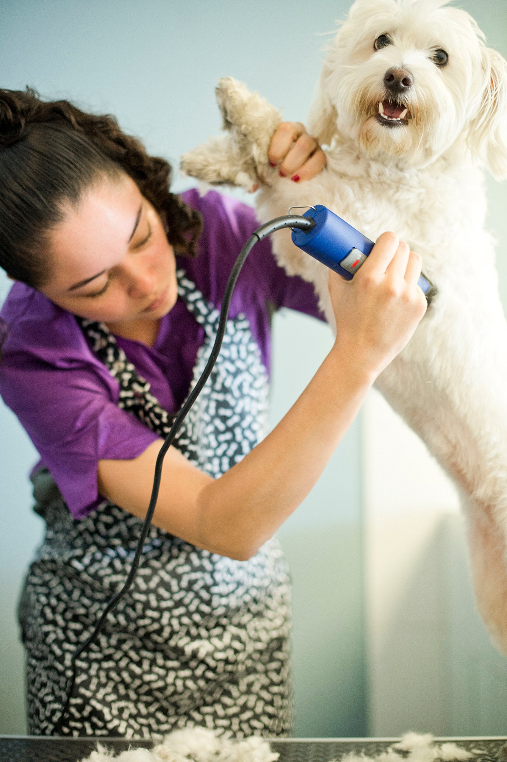 Andis – 23275, Ultra Edge Detachable Blade Clipper - Super 2-Speed Rotary Motor With Minimal Noise, 3400-4400 Strokes Per Minute, Includes 14-Inch Heavy-Duty Cord – For Dogs, Coats & Breeds, Blue