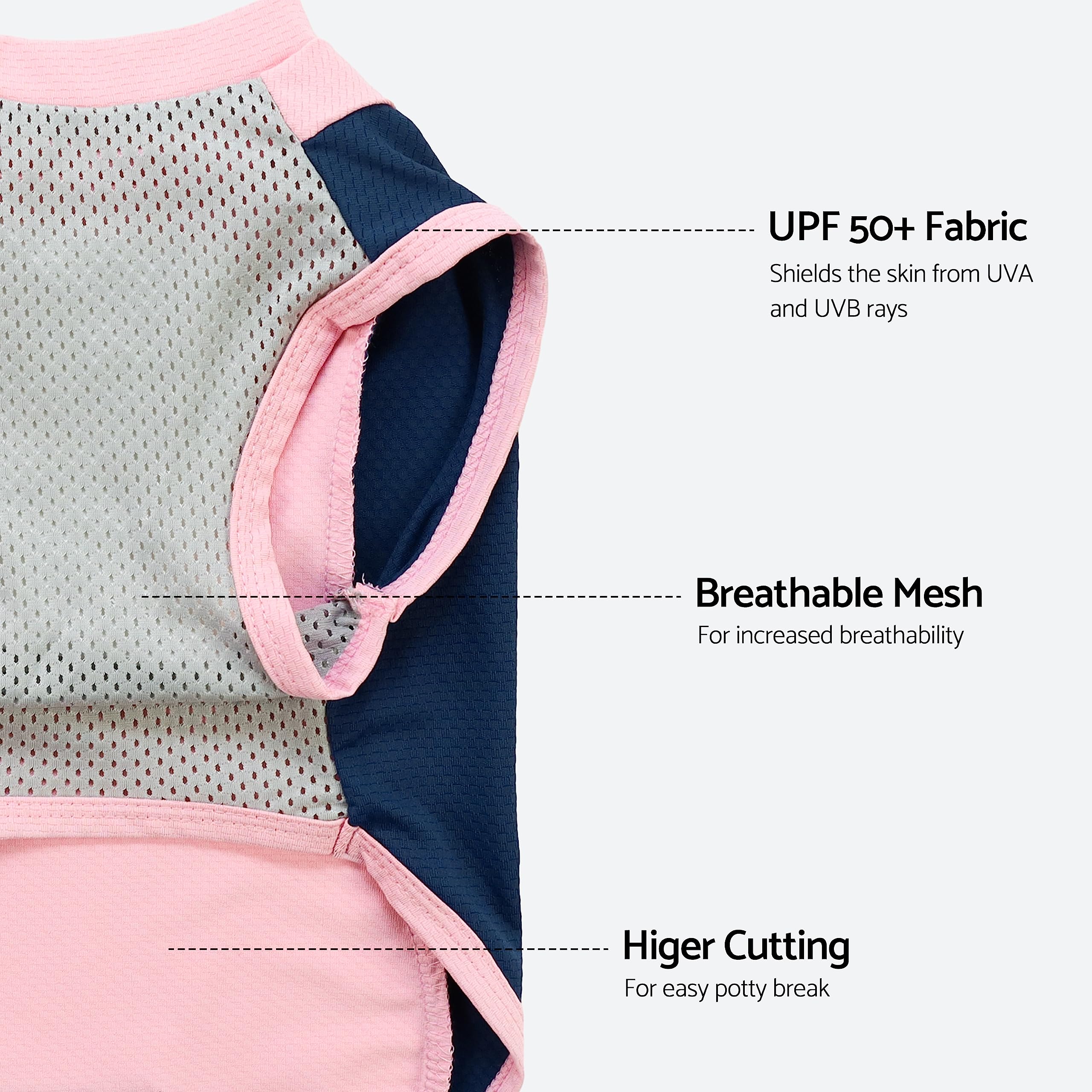 Fitwarm 2 Pack Upf 50+ Uv Sun Protection Dog Shirt, Lightweight Breathable Cooling Vest, Quick Dry Dog Summer Clothes For Small