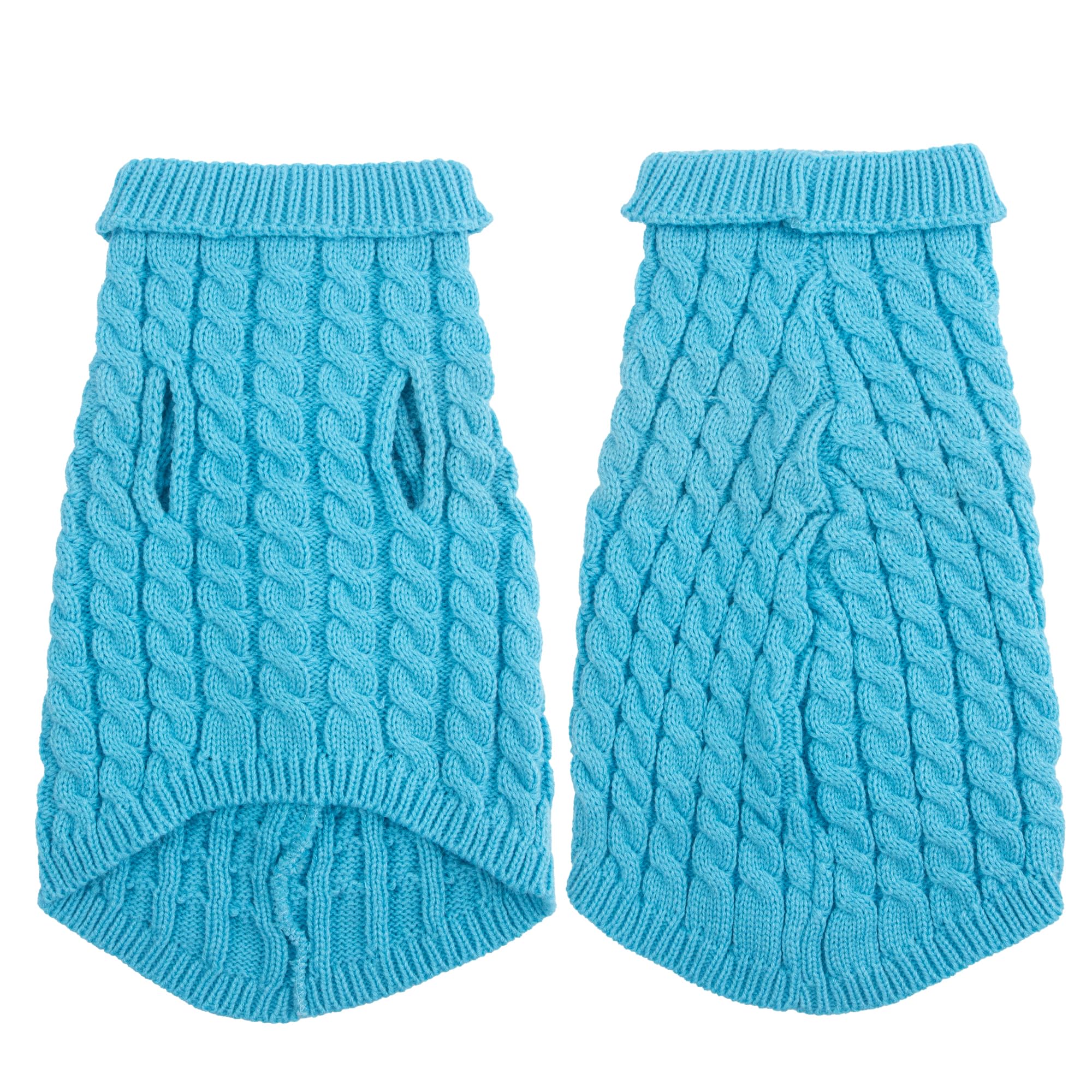 Dog Sweater, Blue XL Dog Pullover Sweater, Turtleneck Knitwear, Dog Outfits for Small Dogs and Medium Dogs, Warm Clothes for Bul
