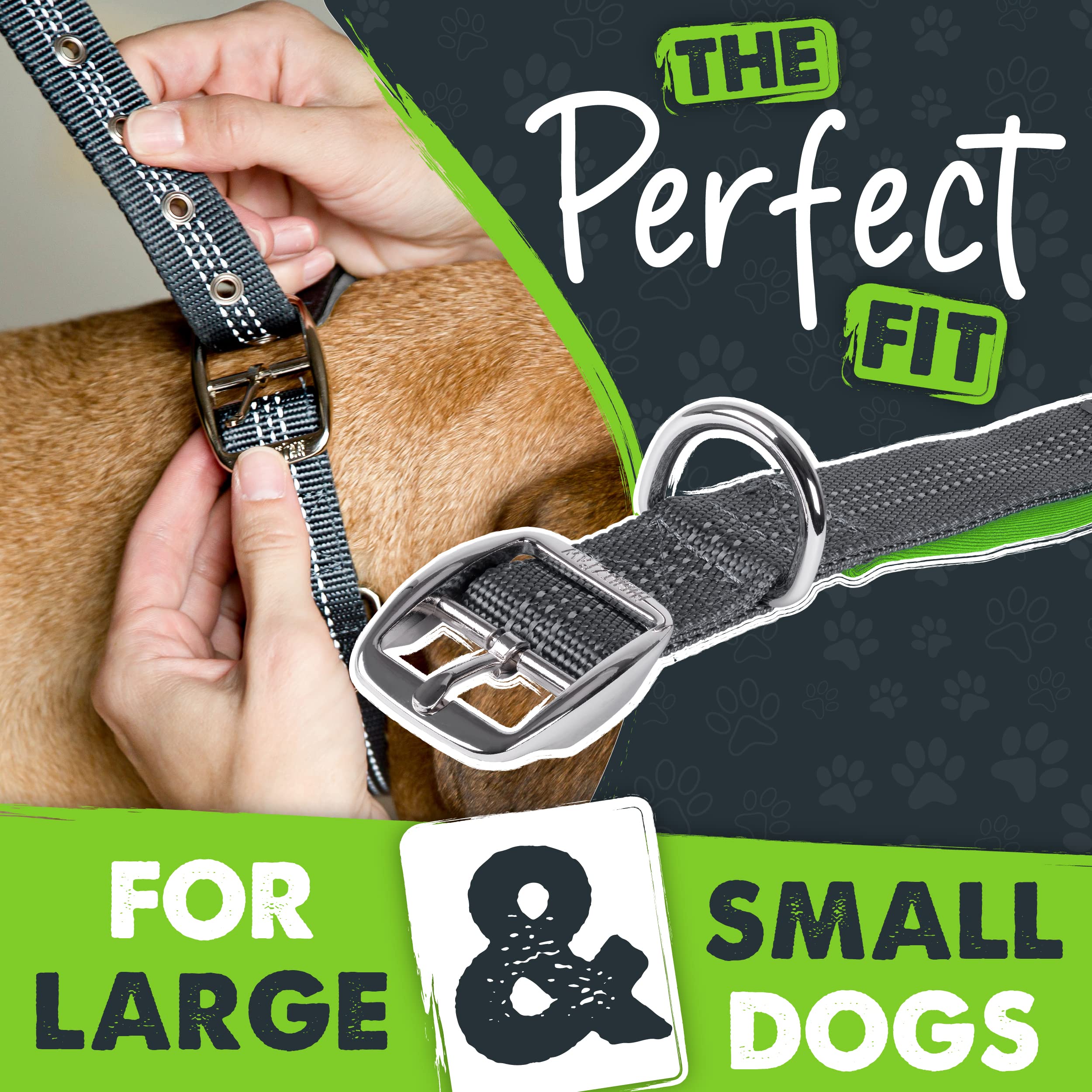Mighty Paw Ultra Soft Dog Collar - Ultimate Comfort With Super Soft Neoprene Padding For Large And Small Dogs - Stay Safe And Vi