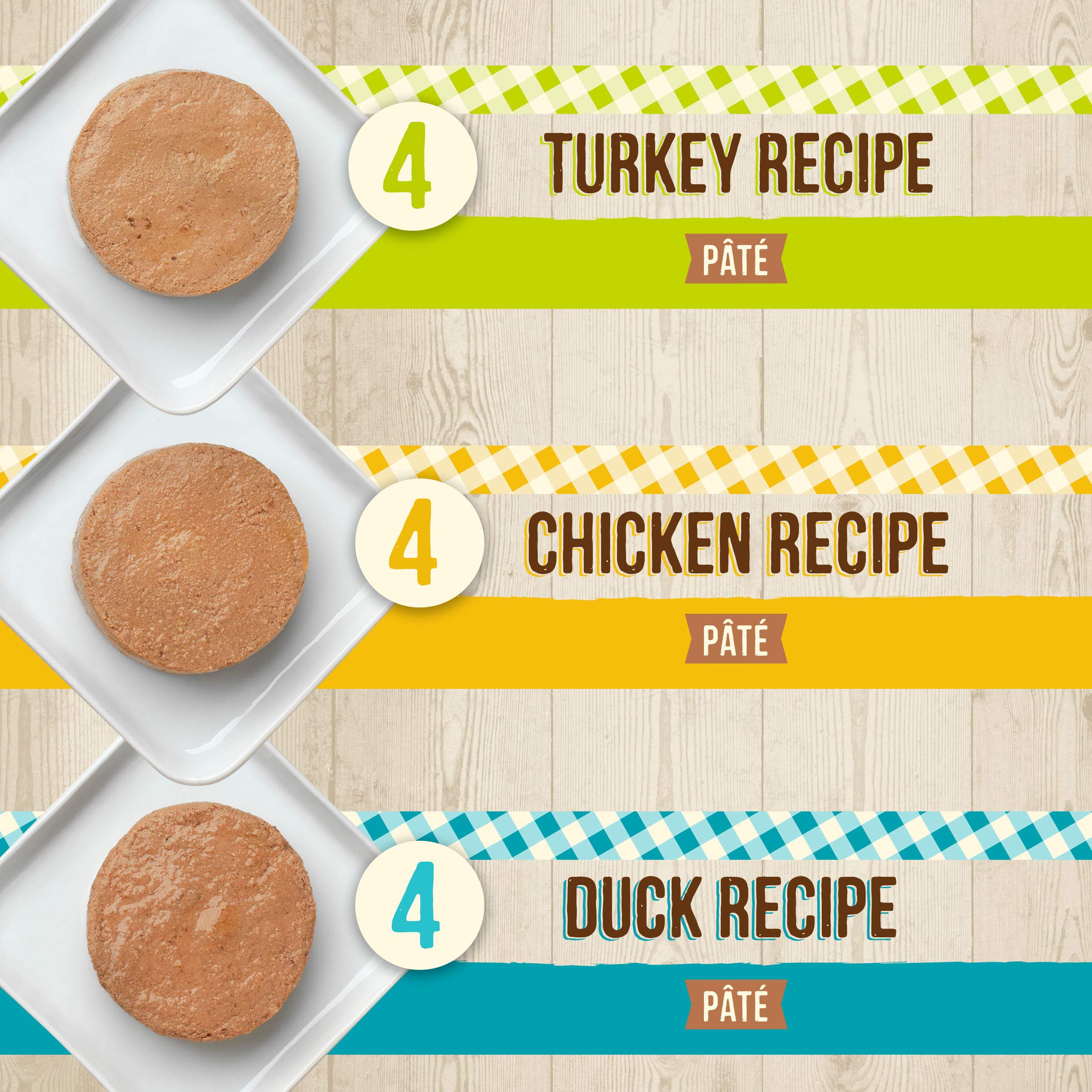 Merrick Purrfect Bistro Grain Free Premium Canned Pate Adult Wet Cat Food, Variety Pack, Chicken, Duck, Turkey - (Pack of 12) 4.