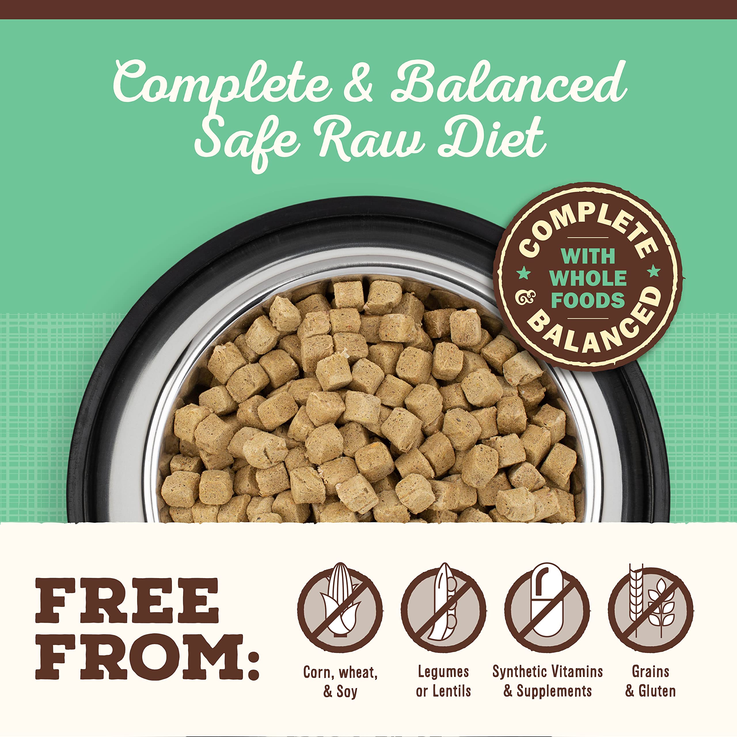 Primal Freeze Dried Dog Food Pronto, Chicken; Scoop & Serve, Complete & Balanced Meal; Also Use As Topper or Treat; Premium, Hea