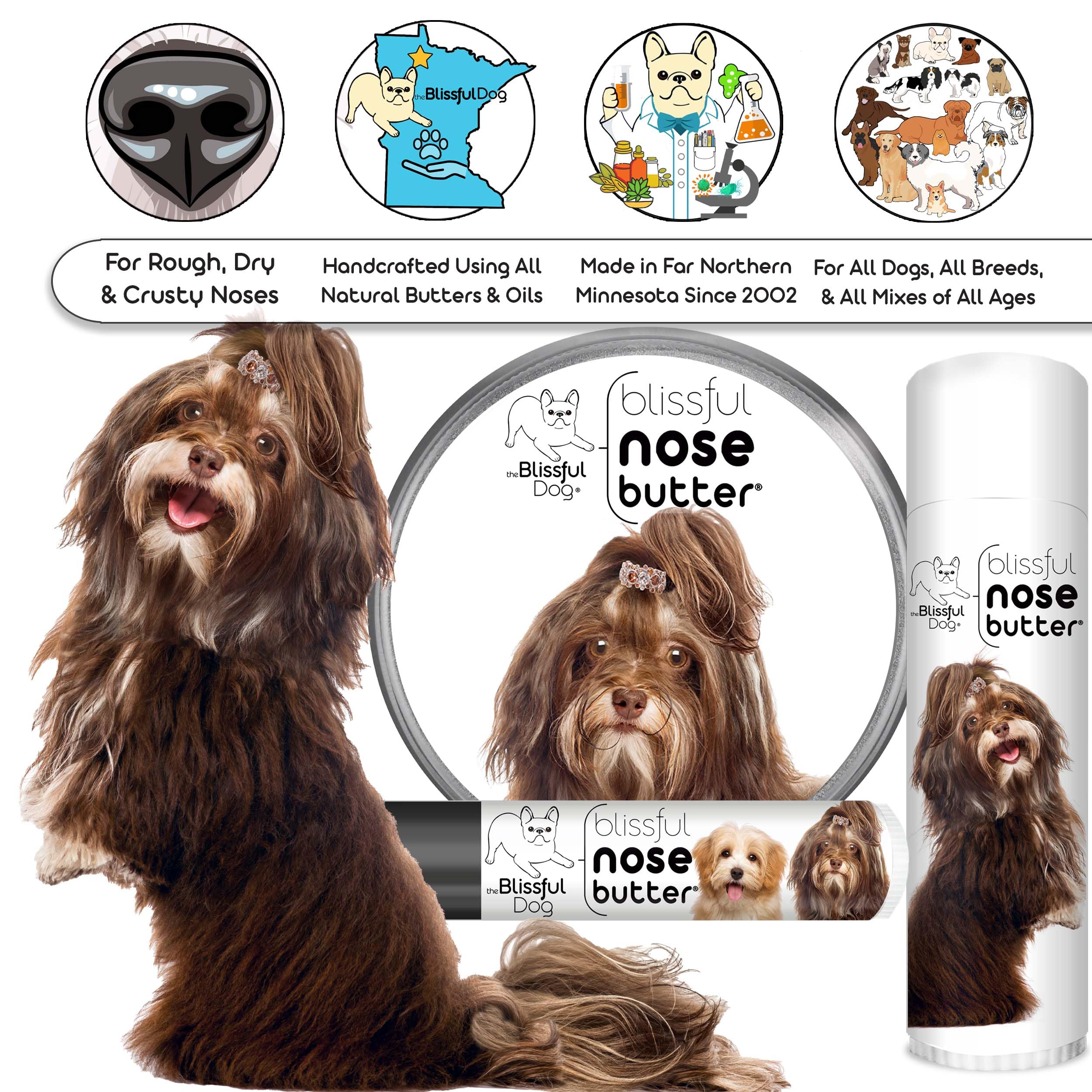 The Blissful Dog Havanese Unscented Nose Butter - Dog Nose Butter, 8 Ounce