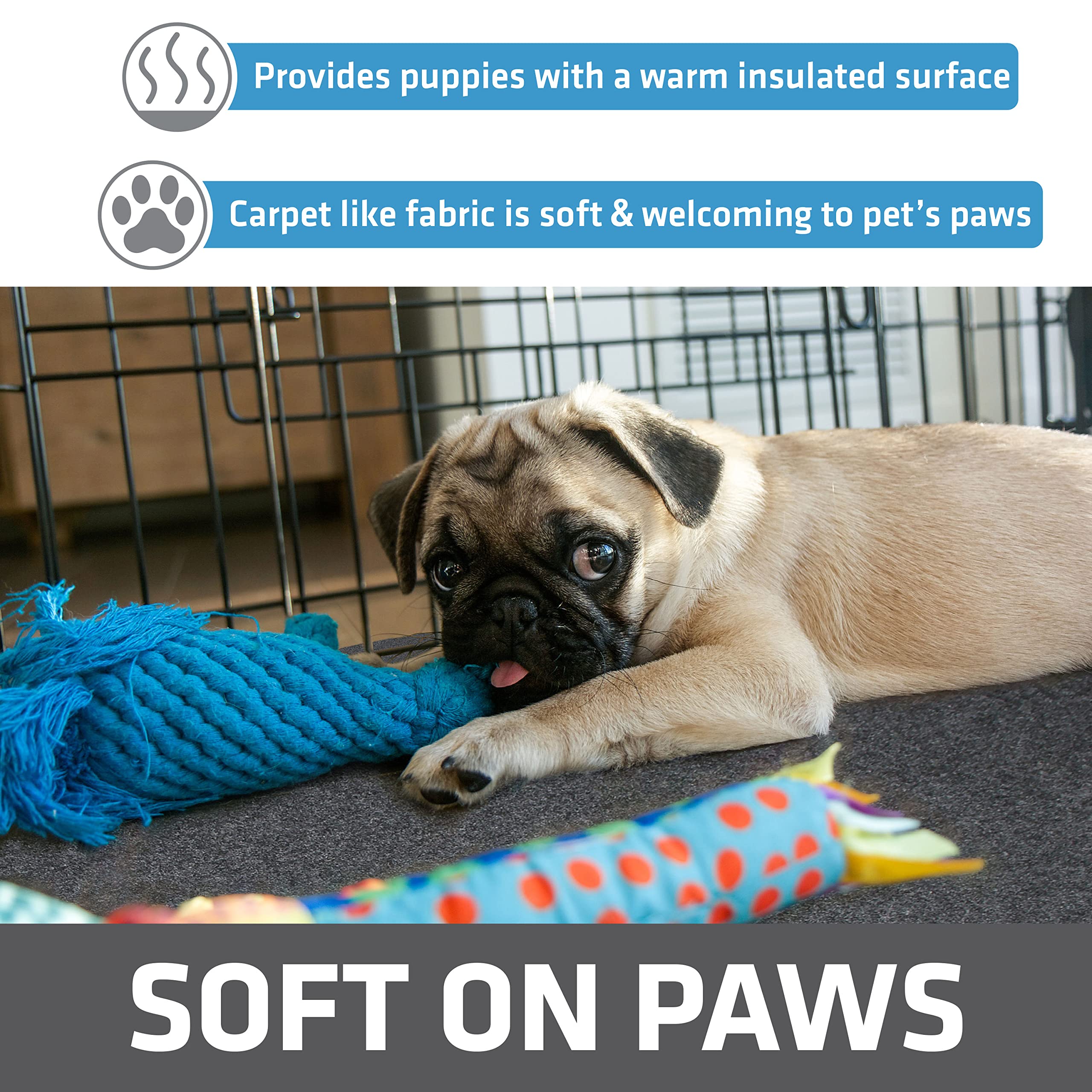 Drymate Dog Playpen Mat, Absorbent, Waterproof, Non-Slip, Machine Washable, Xl Size (60    X 74   ), Reusable Puppy Pad For Trai