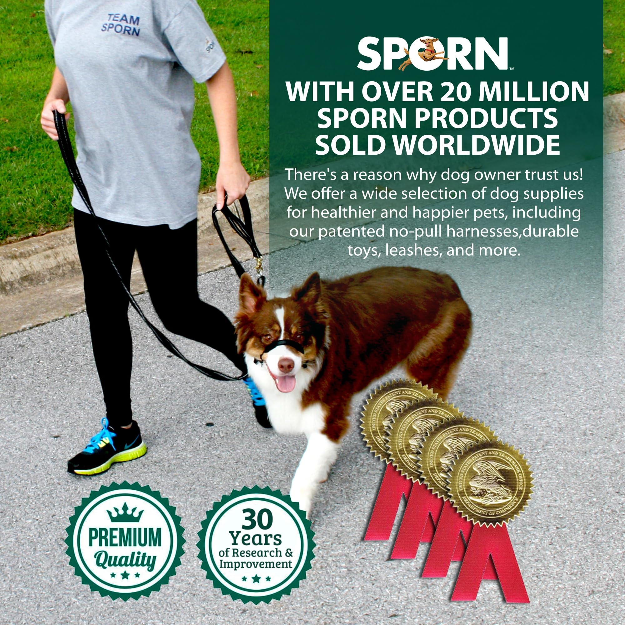 Sporn Yup! Pet Head Halter, Medium, Black, (33571)