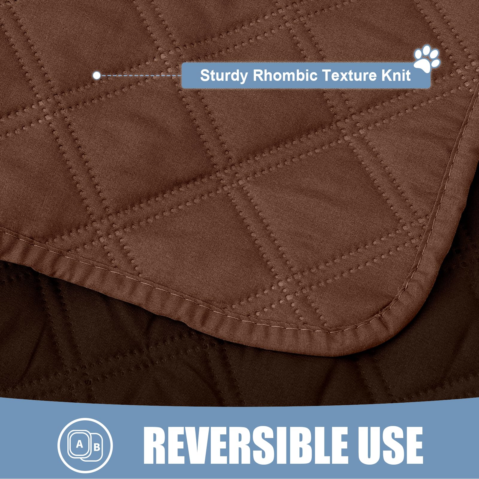 Smiry Waterproof Dog Blanket, Reversible Dog Bed Cover Pet Blanket, Soft Pet Couch Covers For Sofa Washable, Bed Couch Sofa Furniture Protector For Puppy Cat Kids (30'X70', Brown/Chocolate)