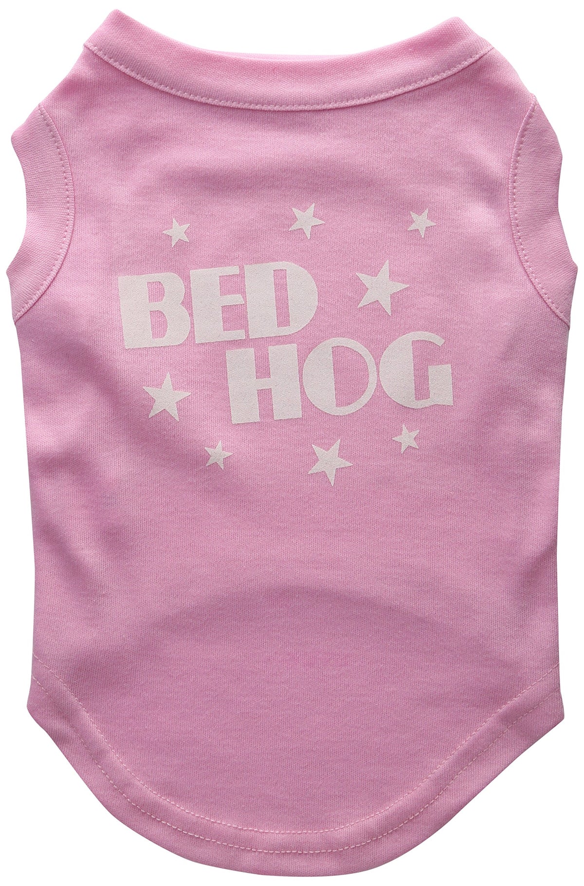 Pet Dog & Cat Shirt Screen Printed, &quot;Bed Hog&quot; Light Pink MD (6-10 lbs.)