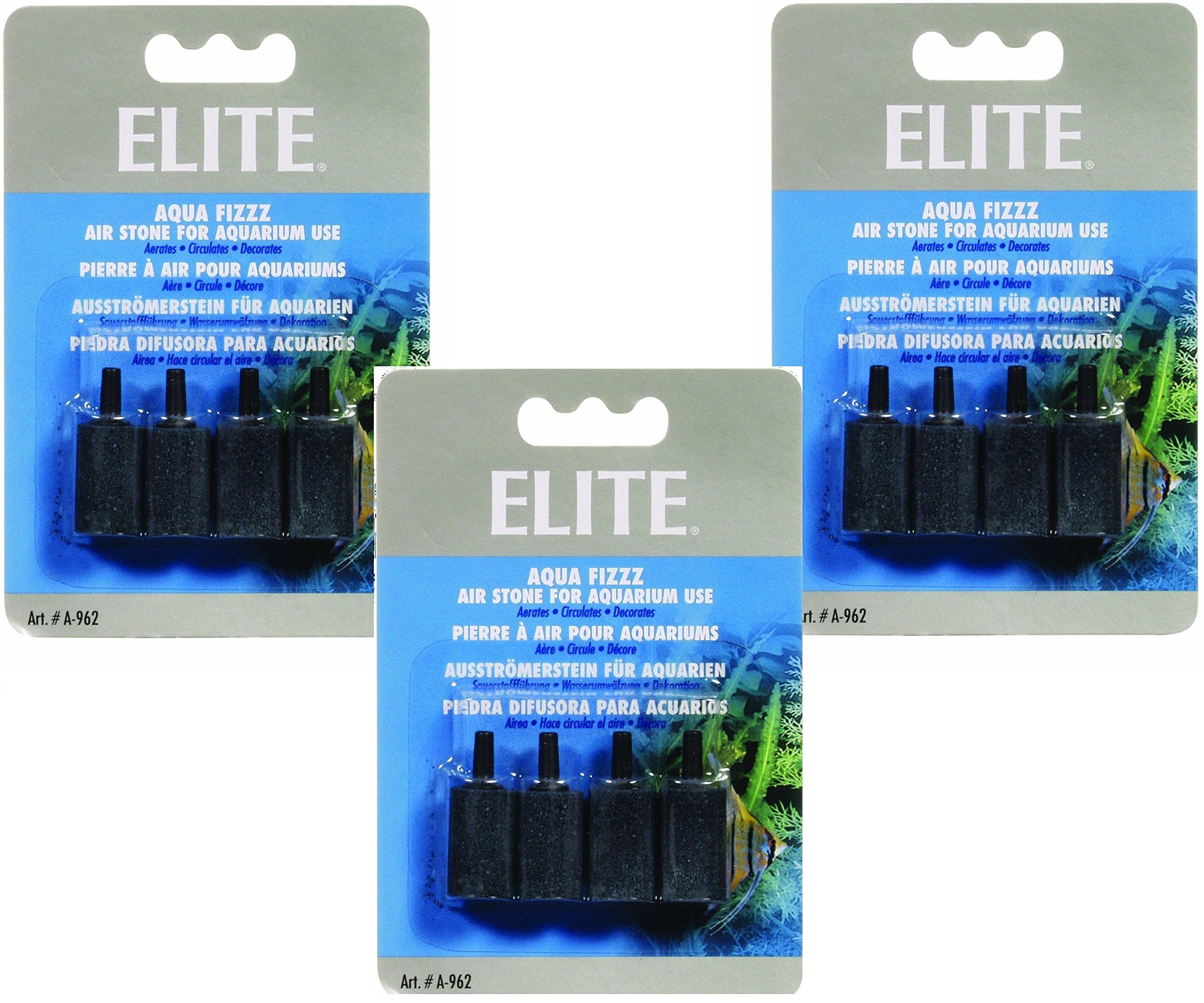 (3 Pack) Marina 1-Inch Cylinder Air Stones, 4 Stones Each
