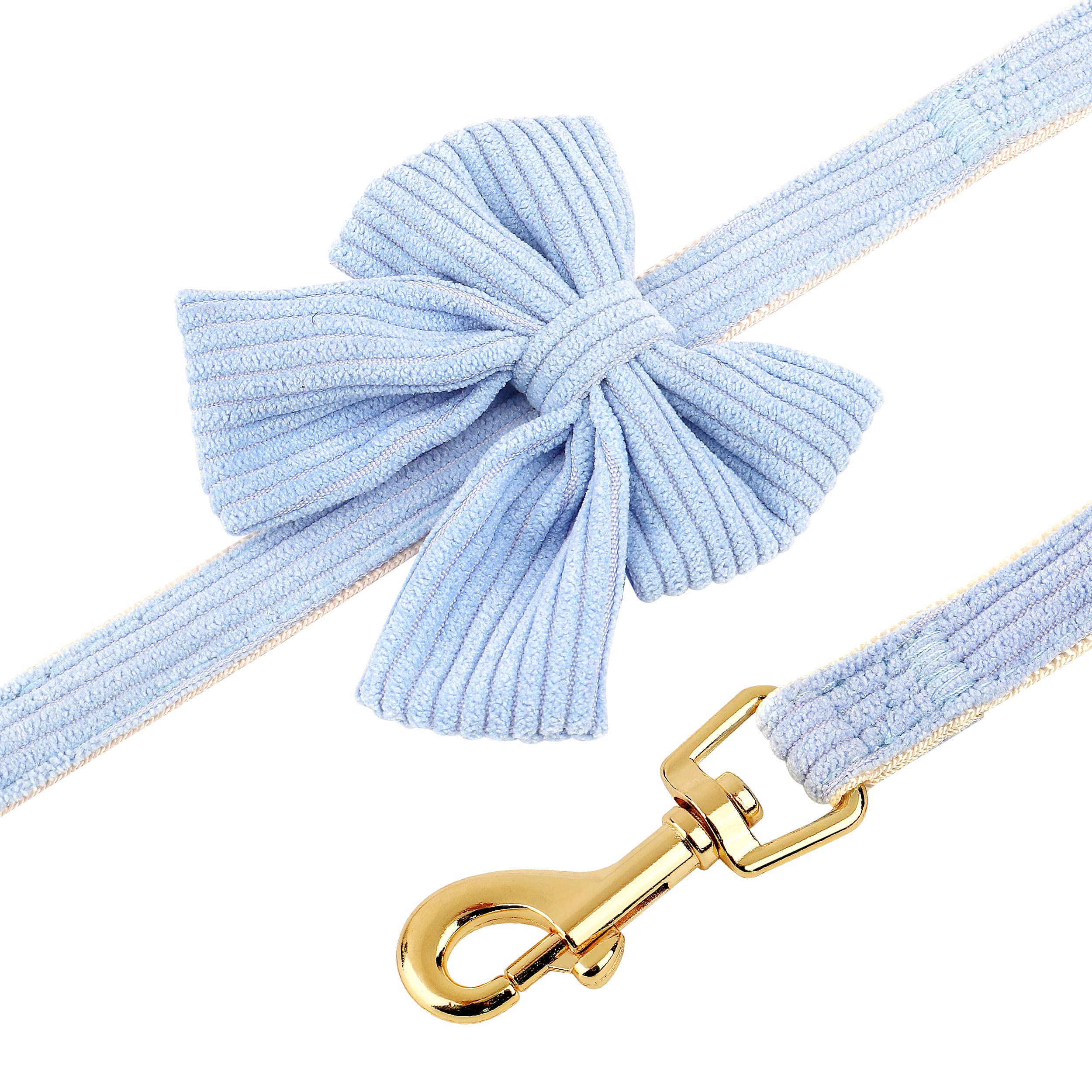 Didog Cute Small Dog Collar Harness & Leash Set, Adjustable Dog Collars And Leashes With Bowtie, Breathable Soft Mesh Padded Dog