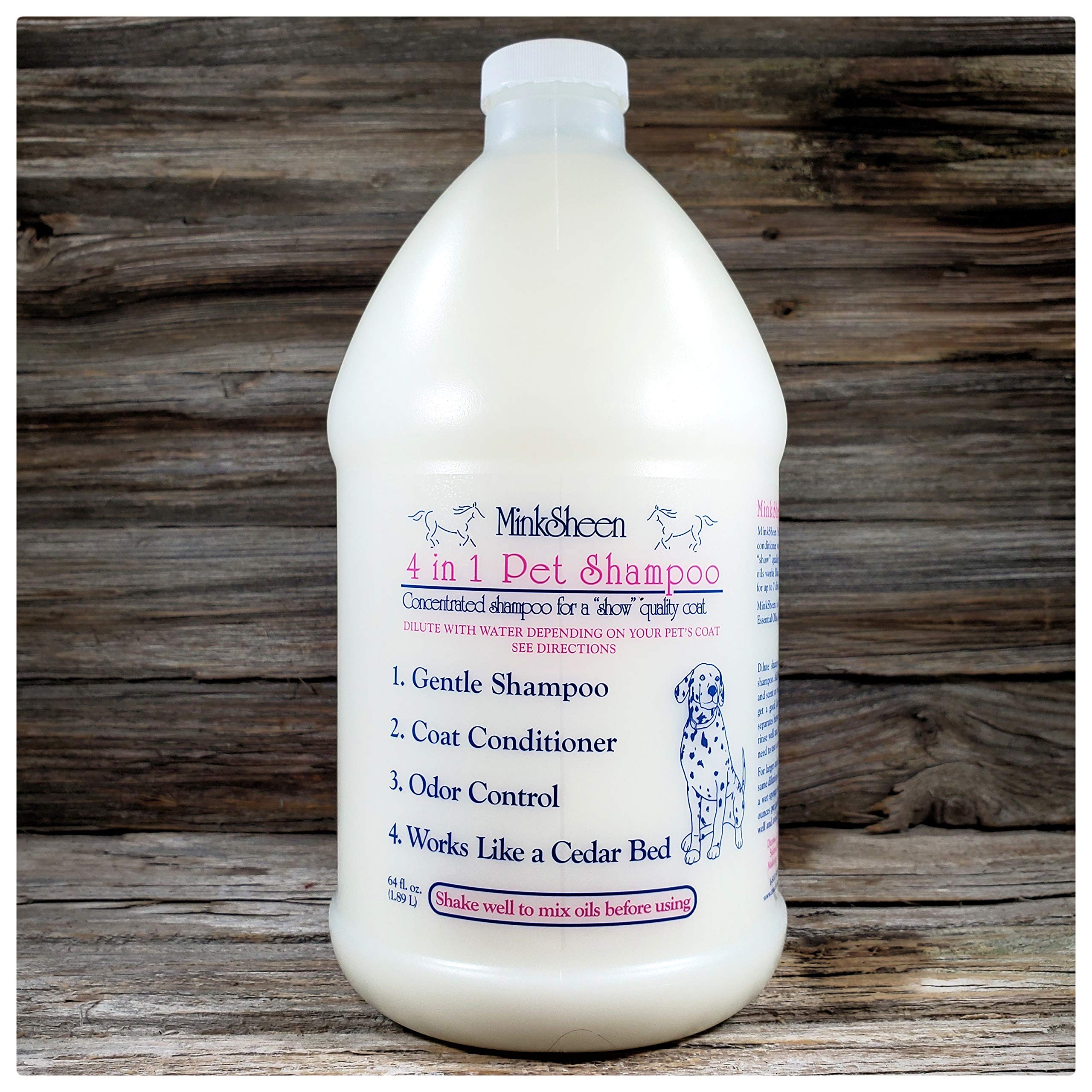 Minsheen Dog Grooming Shampoo And Conditioner, Natural Itch Relief For Dogs And Pets Ph Balanced, Made In Usa, 64 Concentrated O