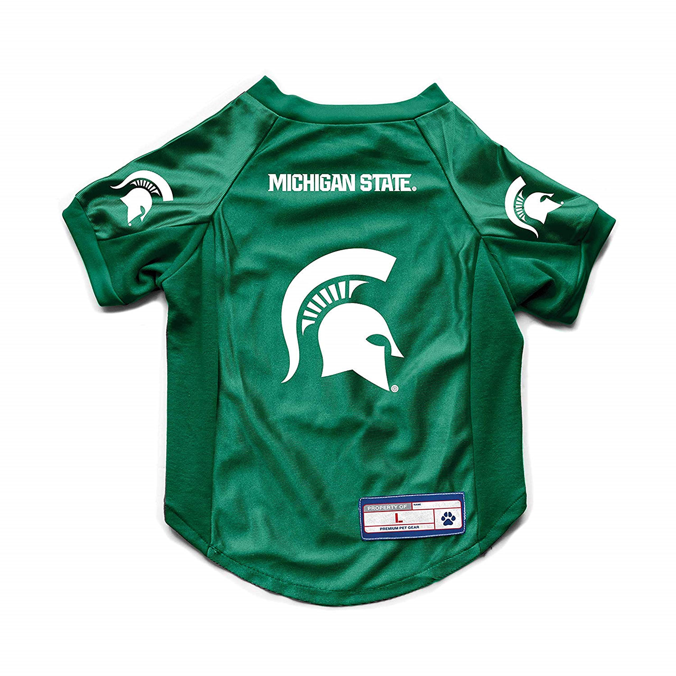 Littlearth Ncaa Michigan State Spartans Stretch Pet Jersey, Team Color, X-Large