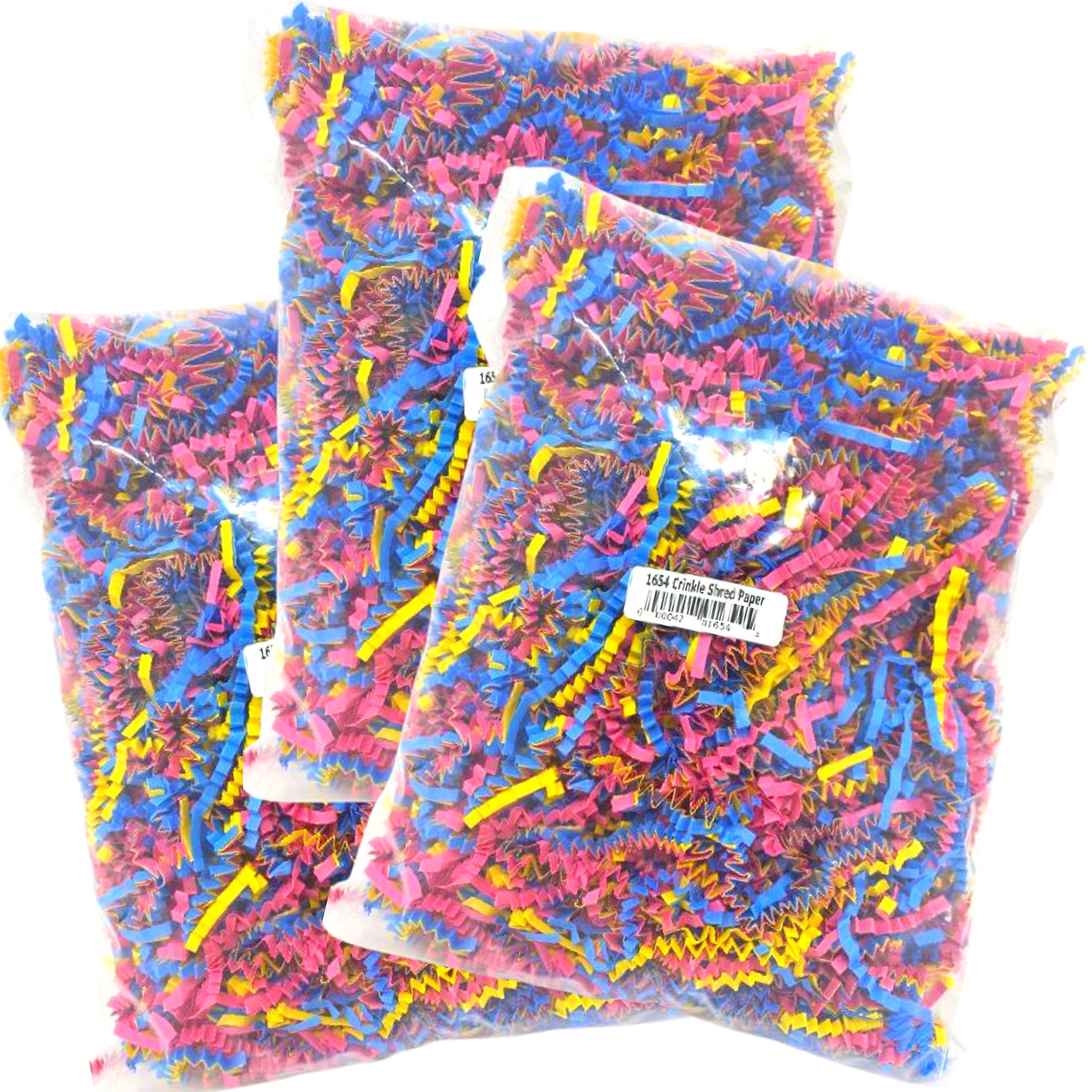 Bonka Bird Toys 1654 Pk3 Crinkle Paper Shred Parrots Conures Amazons Foraging Basket Filler