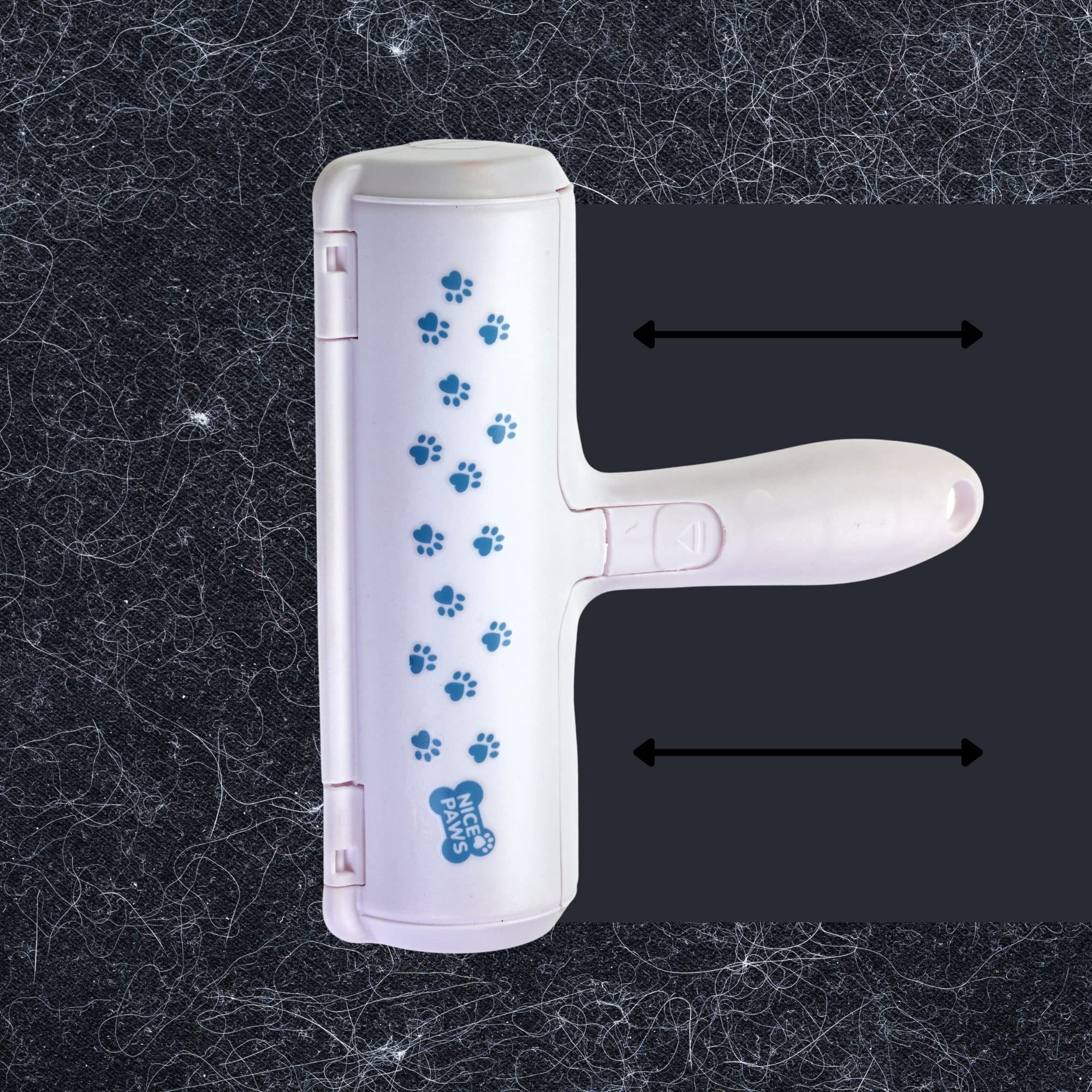 Nice Paws Pet Hair Remover - A Great Pet Hair Removal Tool For Home Or Travel, Reusable, Eco-Friendly - Perfect On Clothes, Sofa