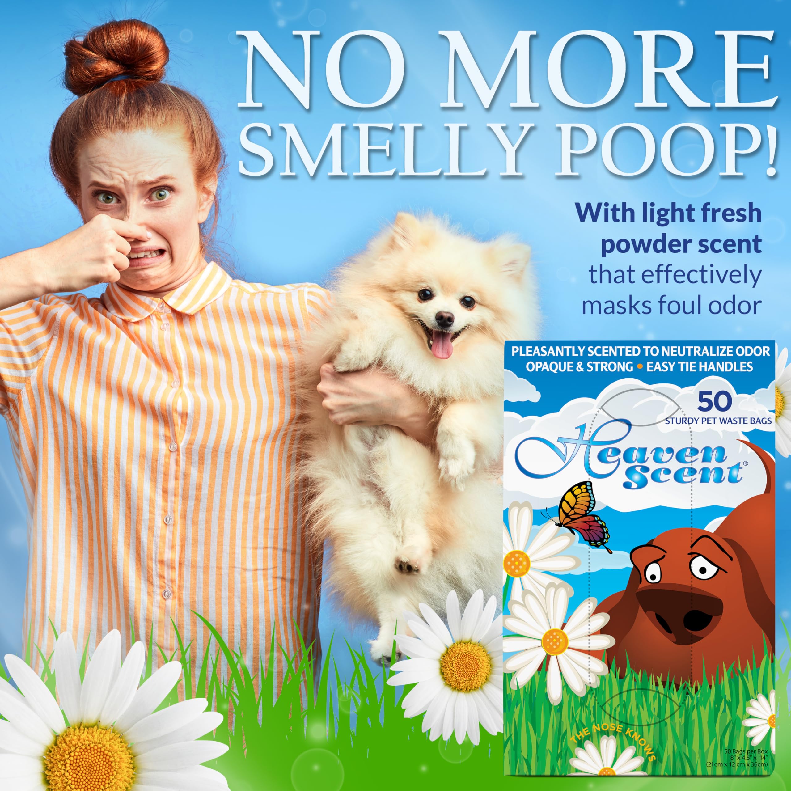 Heaven Scent Scented Pet Waste Bags With Easy Tie Handles