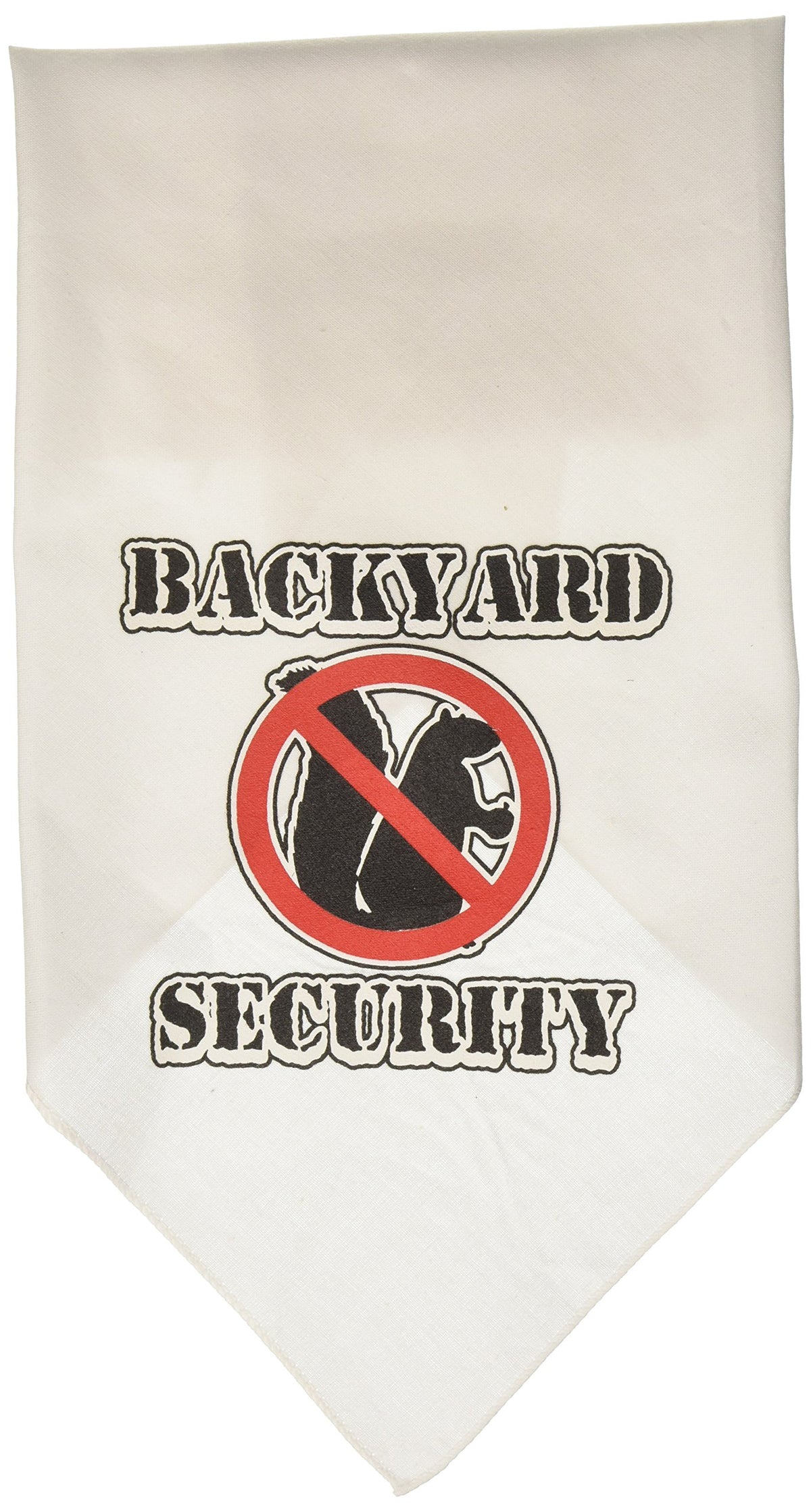 Mirage Pet Products Backyard Security Screen Print Bandana for Pets, Large, White