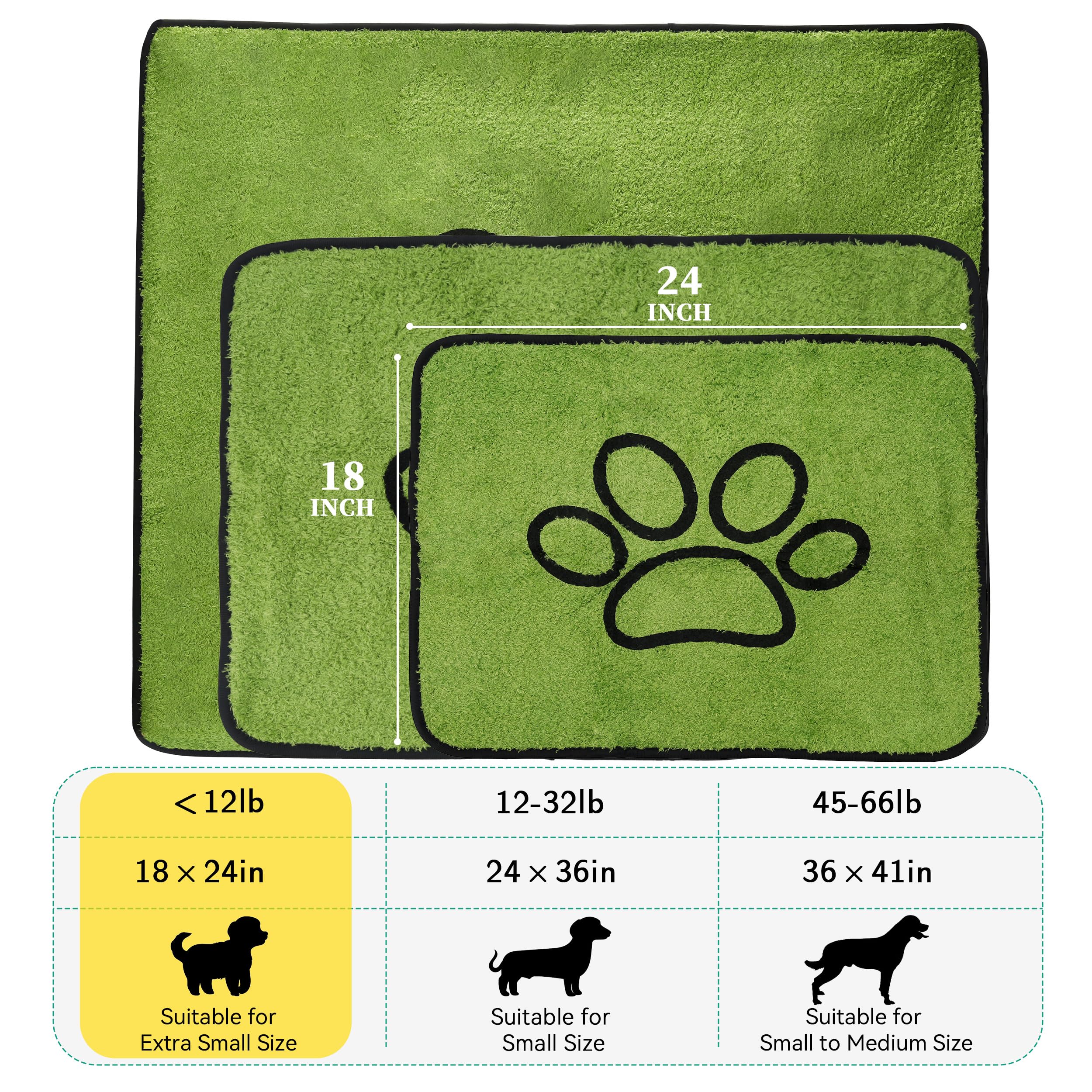 Patiencet Washable Pee Pads For Dogs, 18''X 24'' Super Absorbent Reusable Puppy Pads For Pet Training, Housebreaking And Inconti