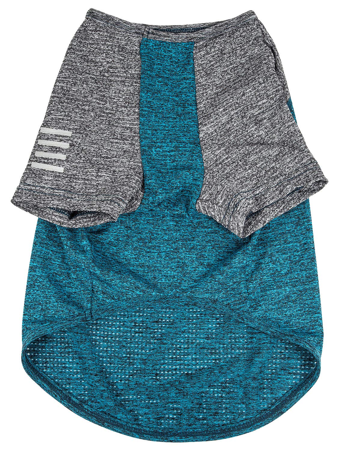 Pet Life ® Active 'Hybreed' 4-Way Stretch Two-Toned Performance Dog T-Shirt Small