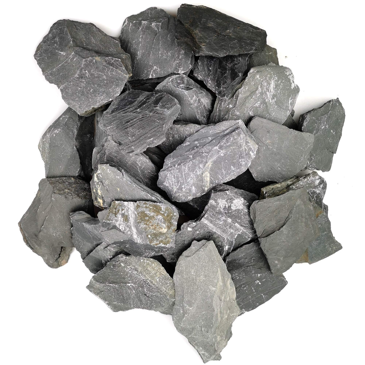 Voulosimi Natural Slate Rocks 1 To 3 Inch Ph Neutral Stone Perfect Rocks For Aquariums, Landscaping Model,Tank Decoration,Amphib