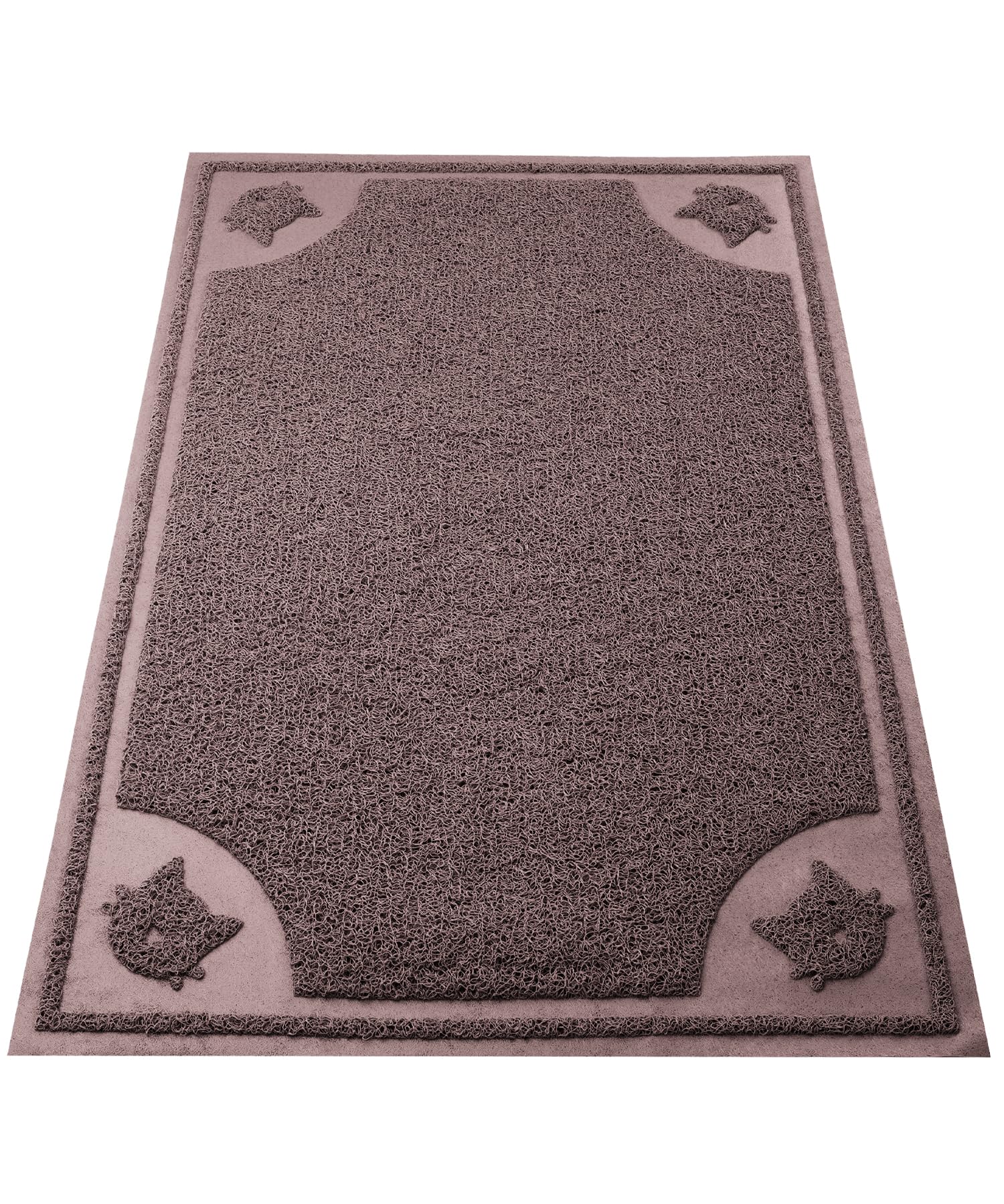 Mr. Pen- Large Cat Litter Mat, 23   x 35   , Brown Cat Litter Box Mat, Cat Litter Mat Litter Trapping Mat, Cat Mats for Litter L