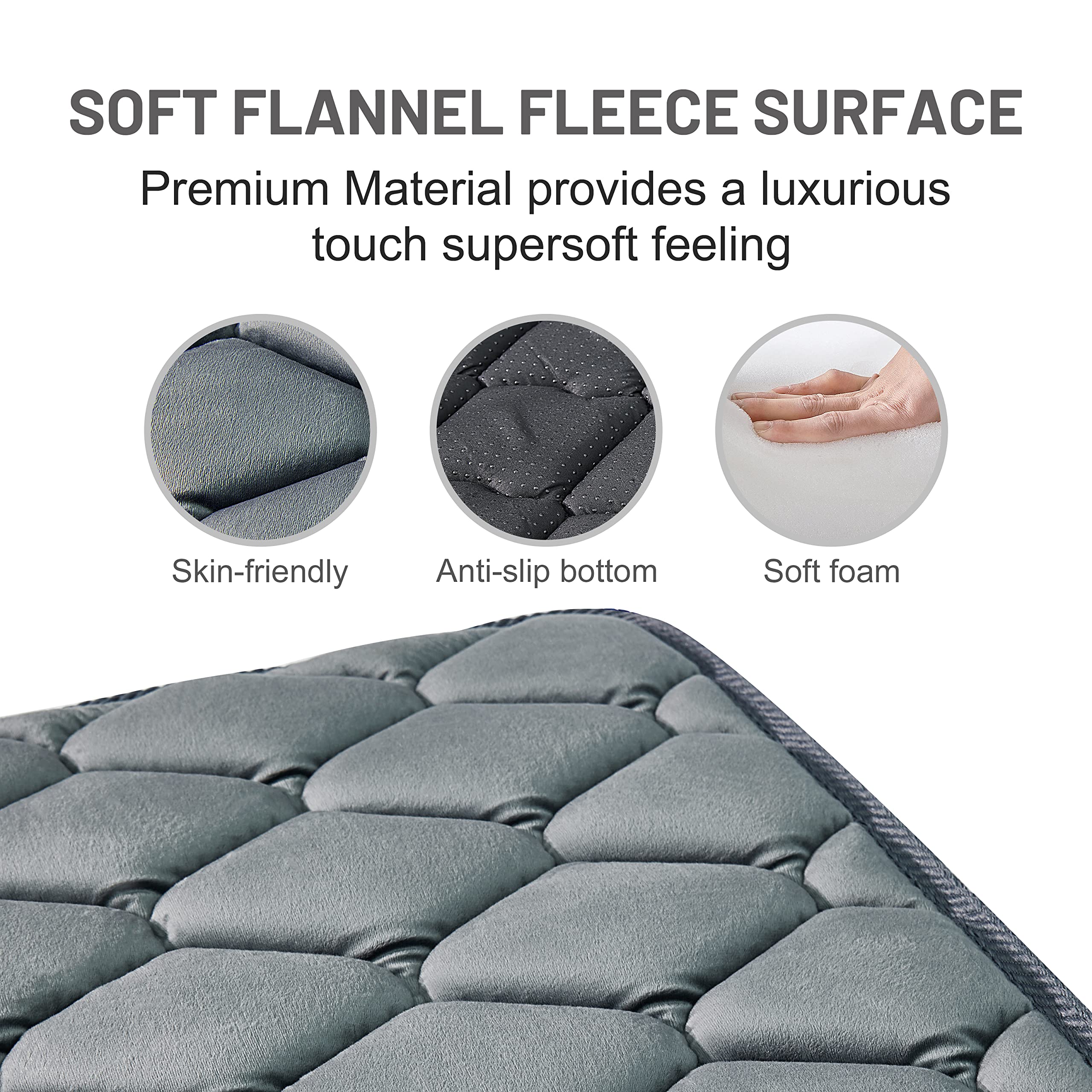 Luckyvo Dog Crate Mats,Soft Kennel Pads Washable With Anti-Slip Bottom,Dog Kennel Pads For Sleeping,Pets Mattress Cat Dog Beds F