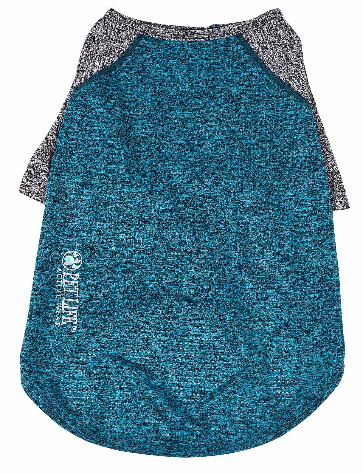 Pet Life ® Active 'Hybreed' 4-Way Stretch Two-Toned Performance Dog T-Shirt Medium