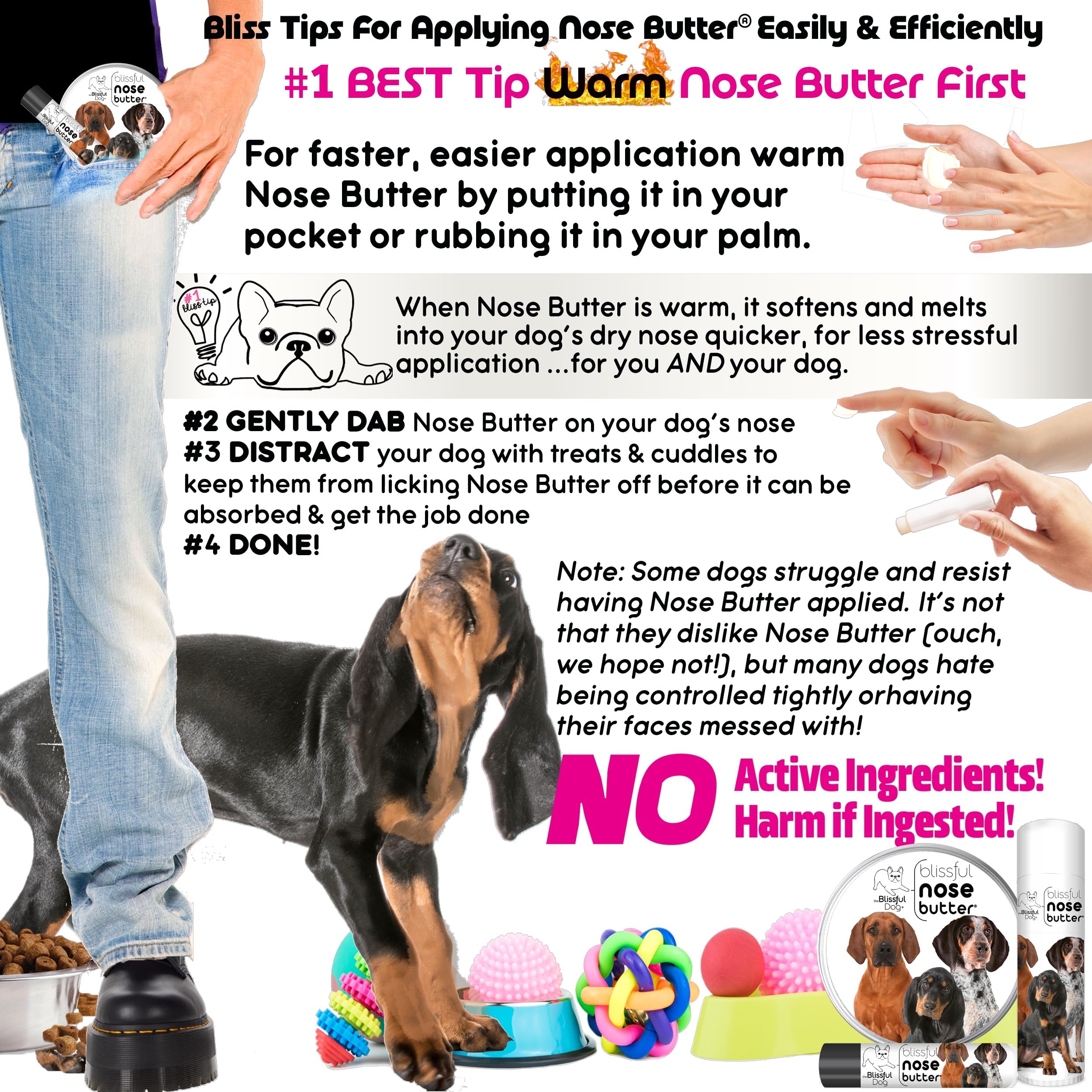 The Blissful Dog Coonhound Unscented Nose Butter, 0.15-Ounce,UNSC-COONHOUND-15oz