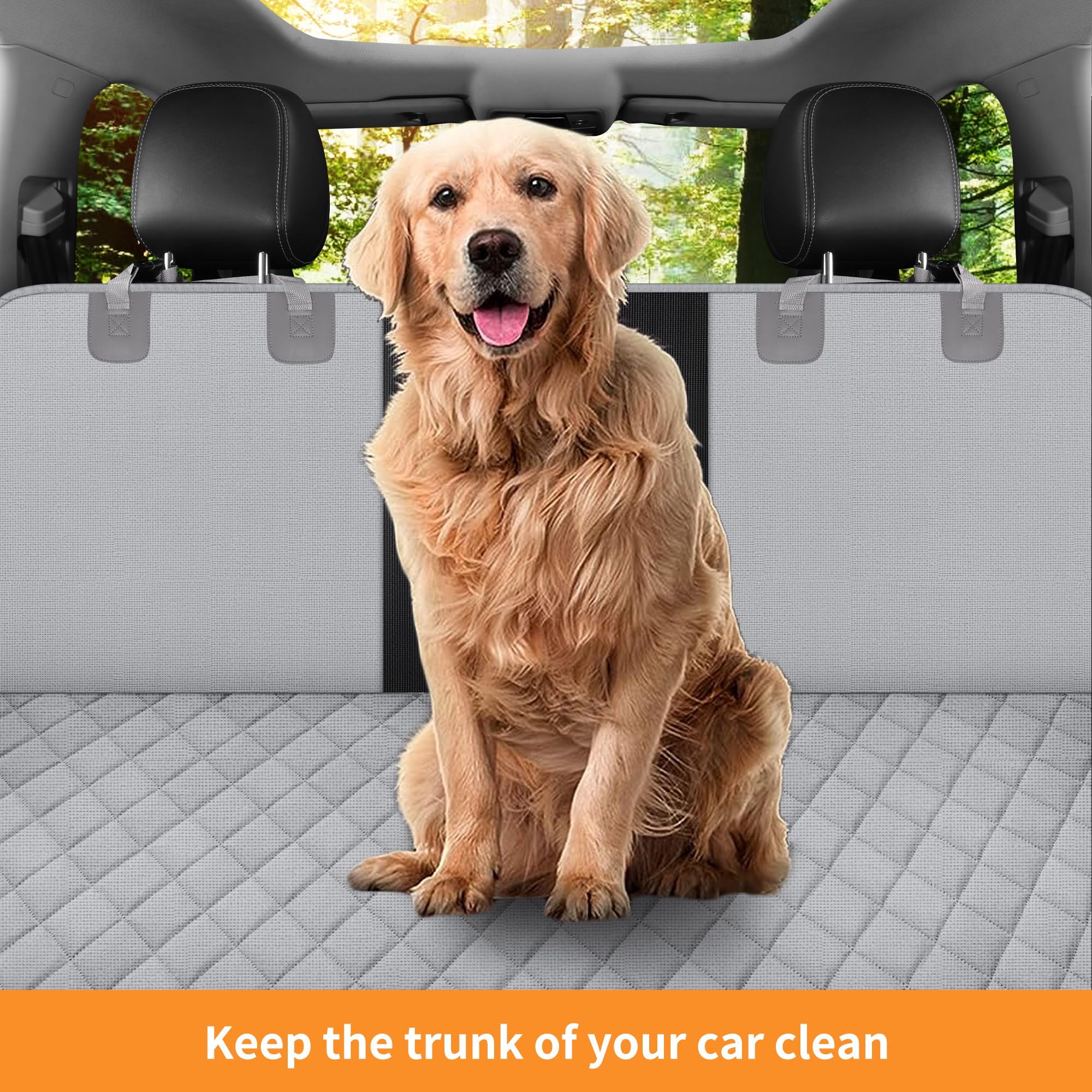 Gxt Dog Back Seat Cover Protector For Cars Suv And Trucks With Mesh Window, Scratchproof Nonslip And Waterproof Material Upgrade