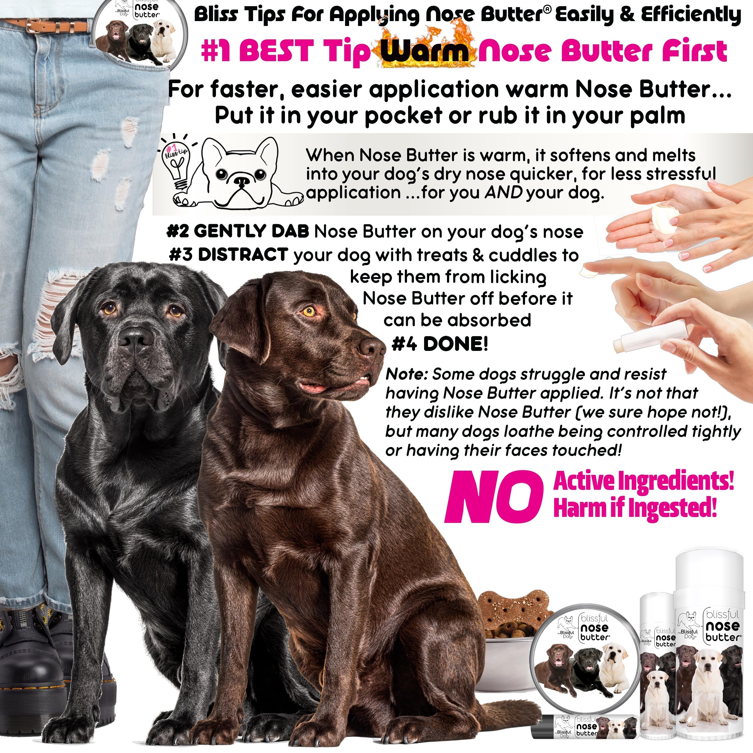 The Blissful Dog Labrador Retriever Nose Butter, Versatile Dog Nose Balm for Dry Nose, Handcrafted Nose Moisturizer, Easy-to-App