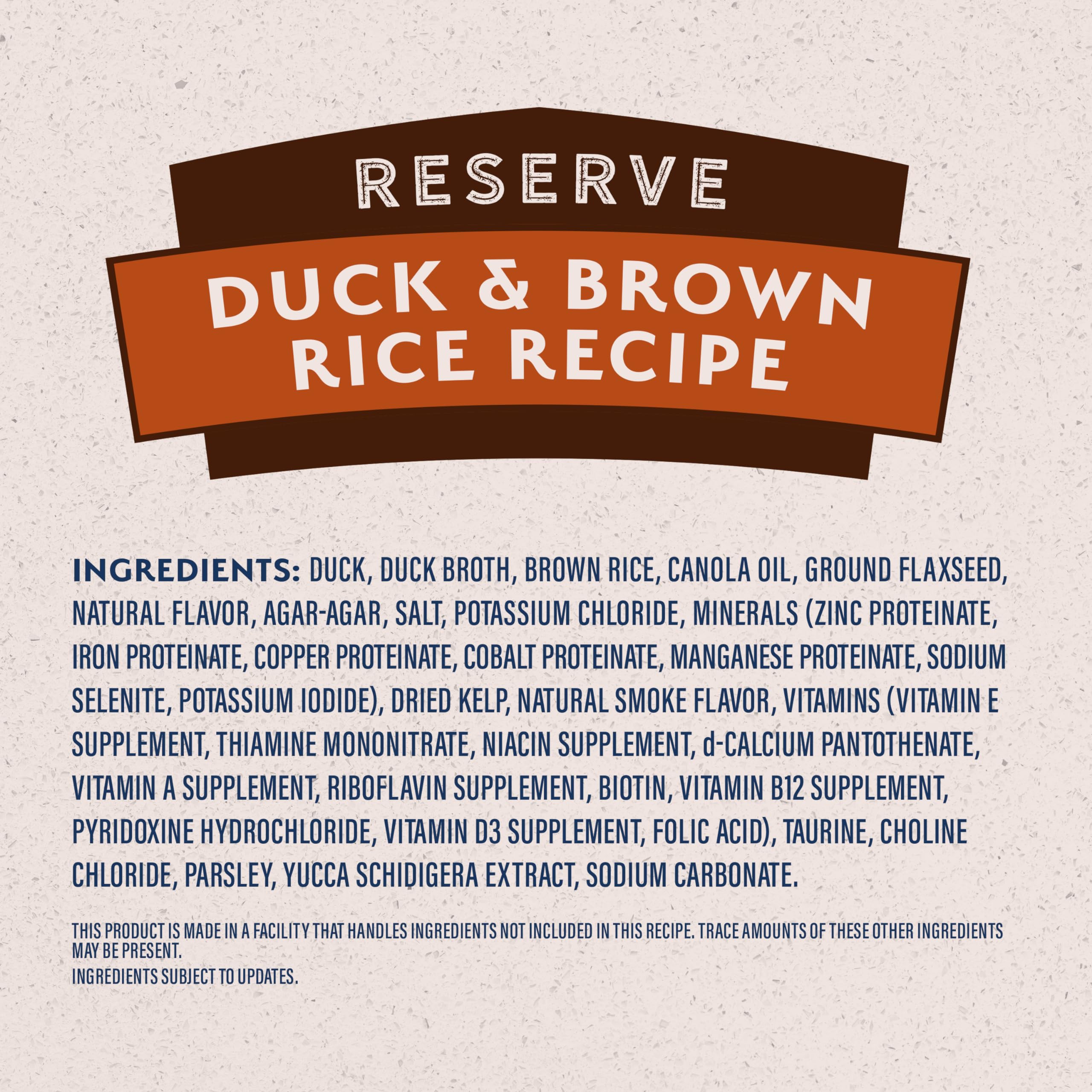 Natural Balance Limited Ingredient Adult Wet Canned Dog Food with Healthy Grains, Reserve Duck & Brown Rice Recipe, 13 Ounce (Pa