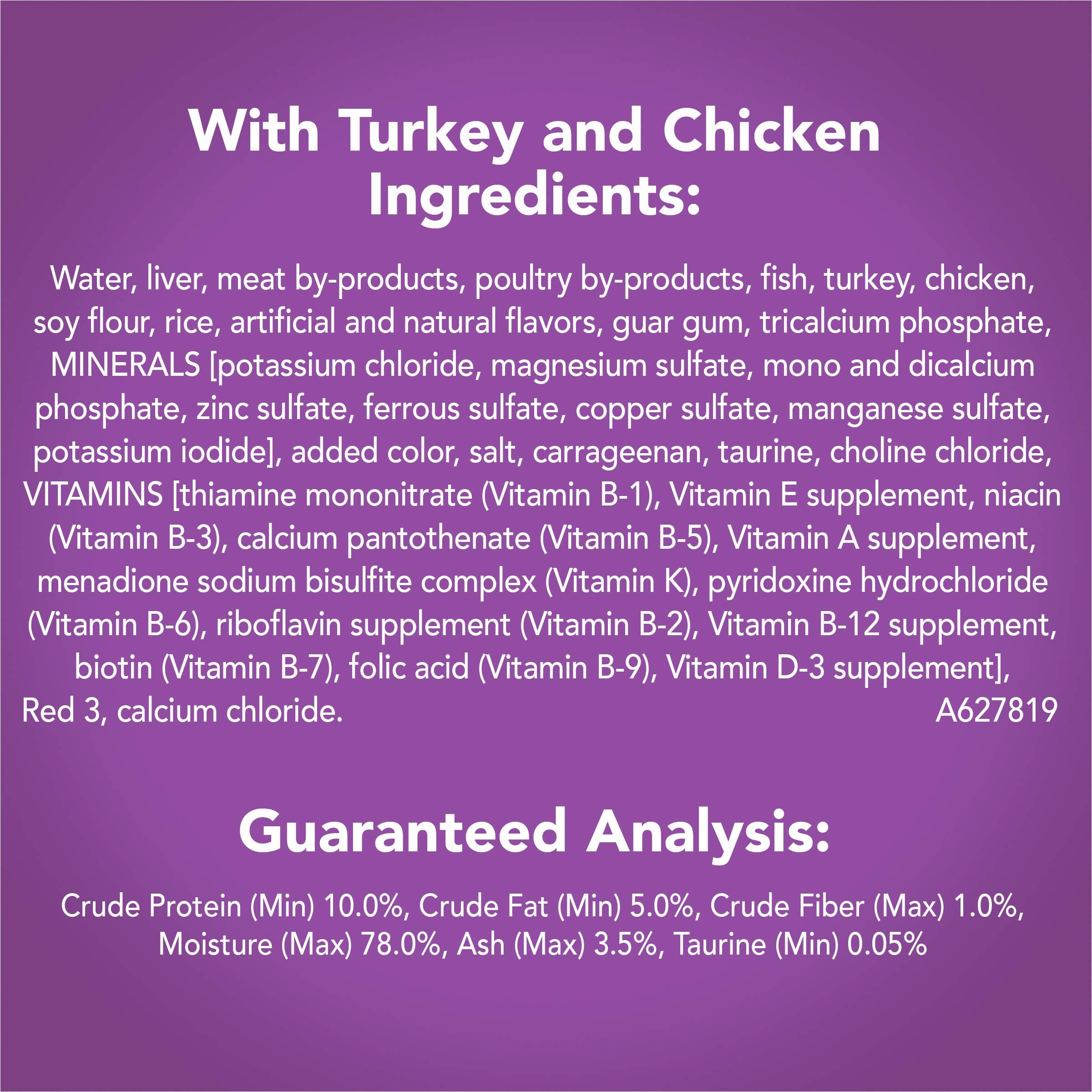 Purina Friskies Wet Cat Food Pate, Tasty Treasures Turkey Chicken Liver, Canned Cat Food Wet, Pack of 24 5.5 oz Cans