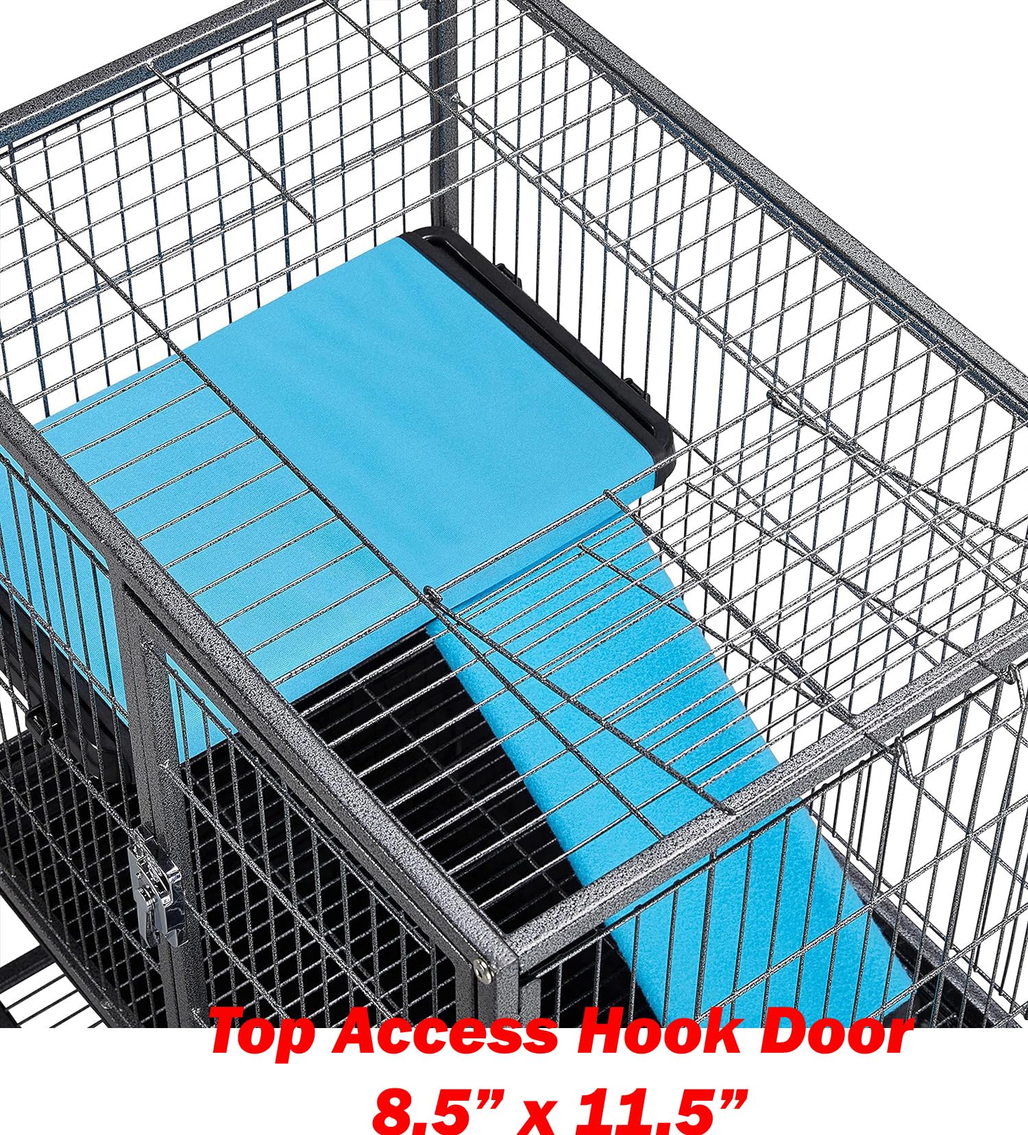 Huge 37''X24''X63''H Deluxe Two Full Story Double Unit Tight 1/2-Inch Bar Spacing X-Large Double Front Doors For Feisty Ferret H