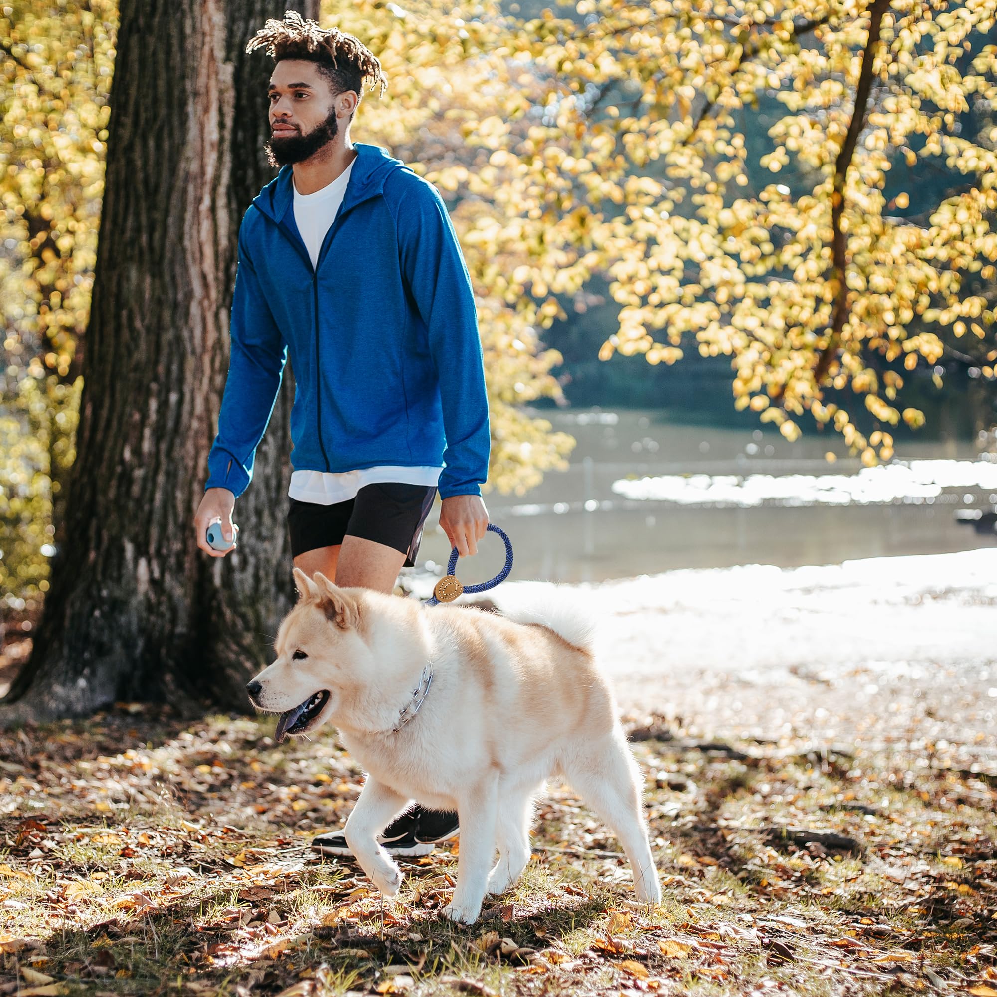 Mile High Life Short Dog Leash For Large Dogs | Mountain Climbing Dog Rope Leash With Heavy Duty Metal Sturdy Clasp | Genuine Le