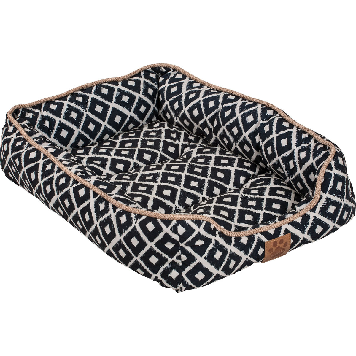 Petmate Precision Pet Products Snz Ikat Drawer Bed, Navy, 24 By 18 By 6''