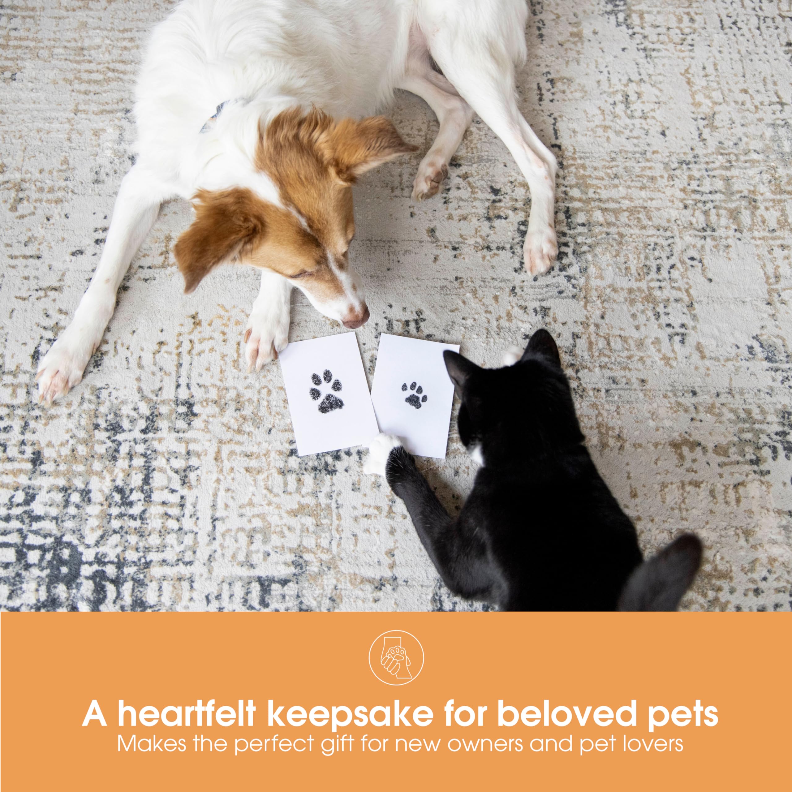 Pearhead 2-Pack Paw Print Clean-Touch Ink Pad, Cat Or Dog Pet Keepsake, Inkless Pawprint Impression Making Kit, Multi-Pack