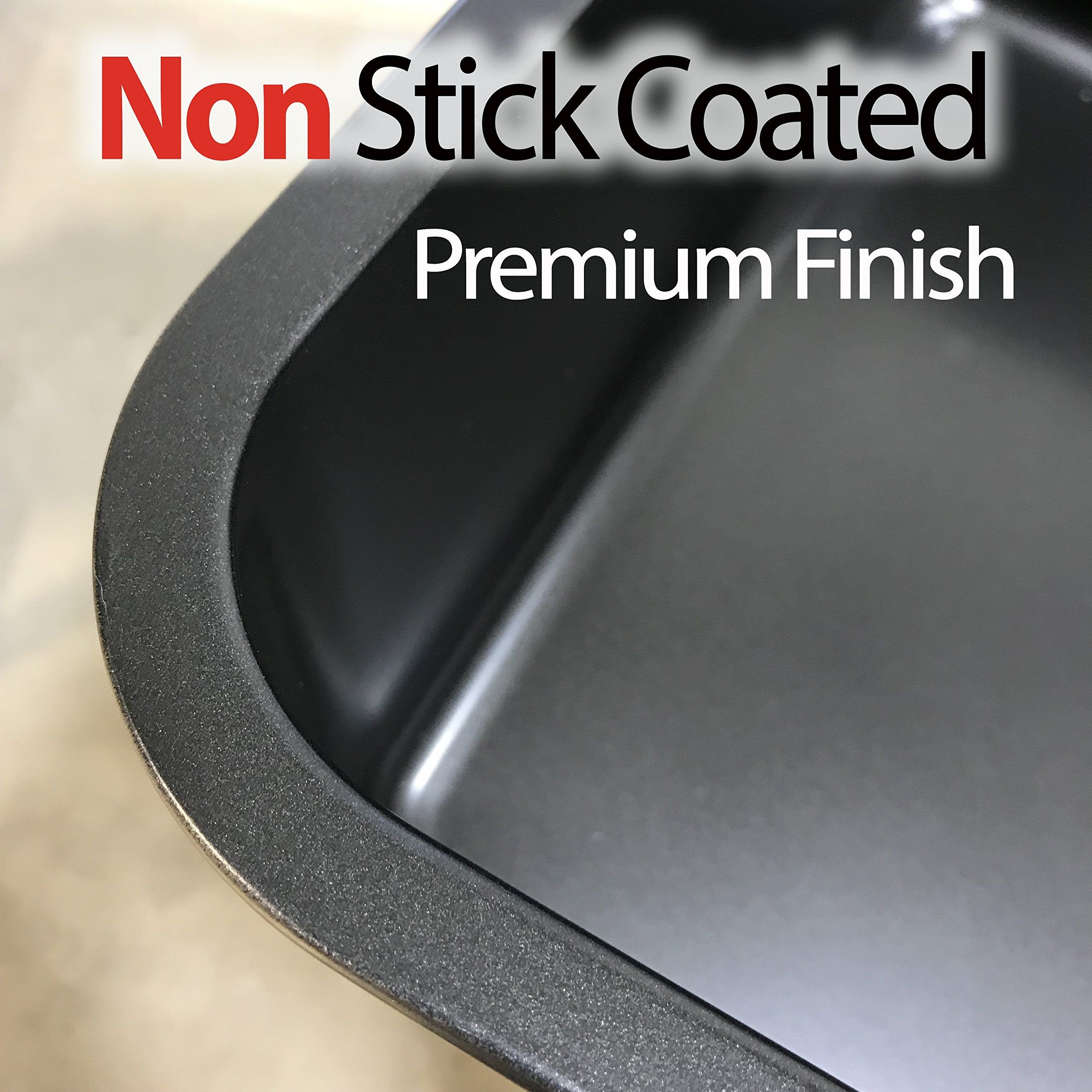 Iprimio Cat Litter Box Non-Stick Plated Stainless Steel Xl Litter Pan - Odor And Rust Free - Easy To Clean & Designed By Cat Owners - No Residue Build Up