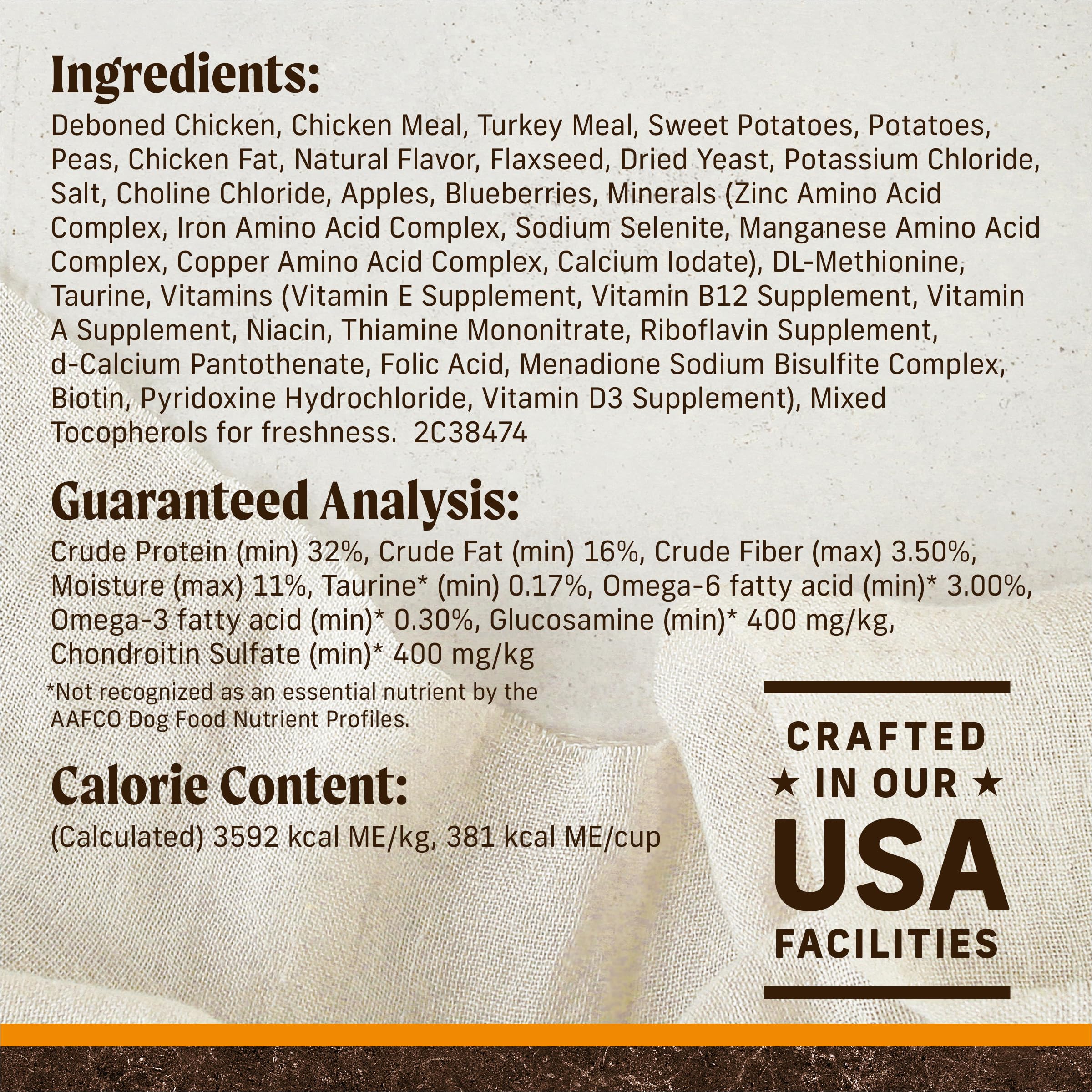 Merrick Premium Grain Free Dry Adult Dog Food, Wholesome And Natural Kibble With Real Chicken And Sweet Potato - 22.0 lb. Bag