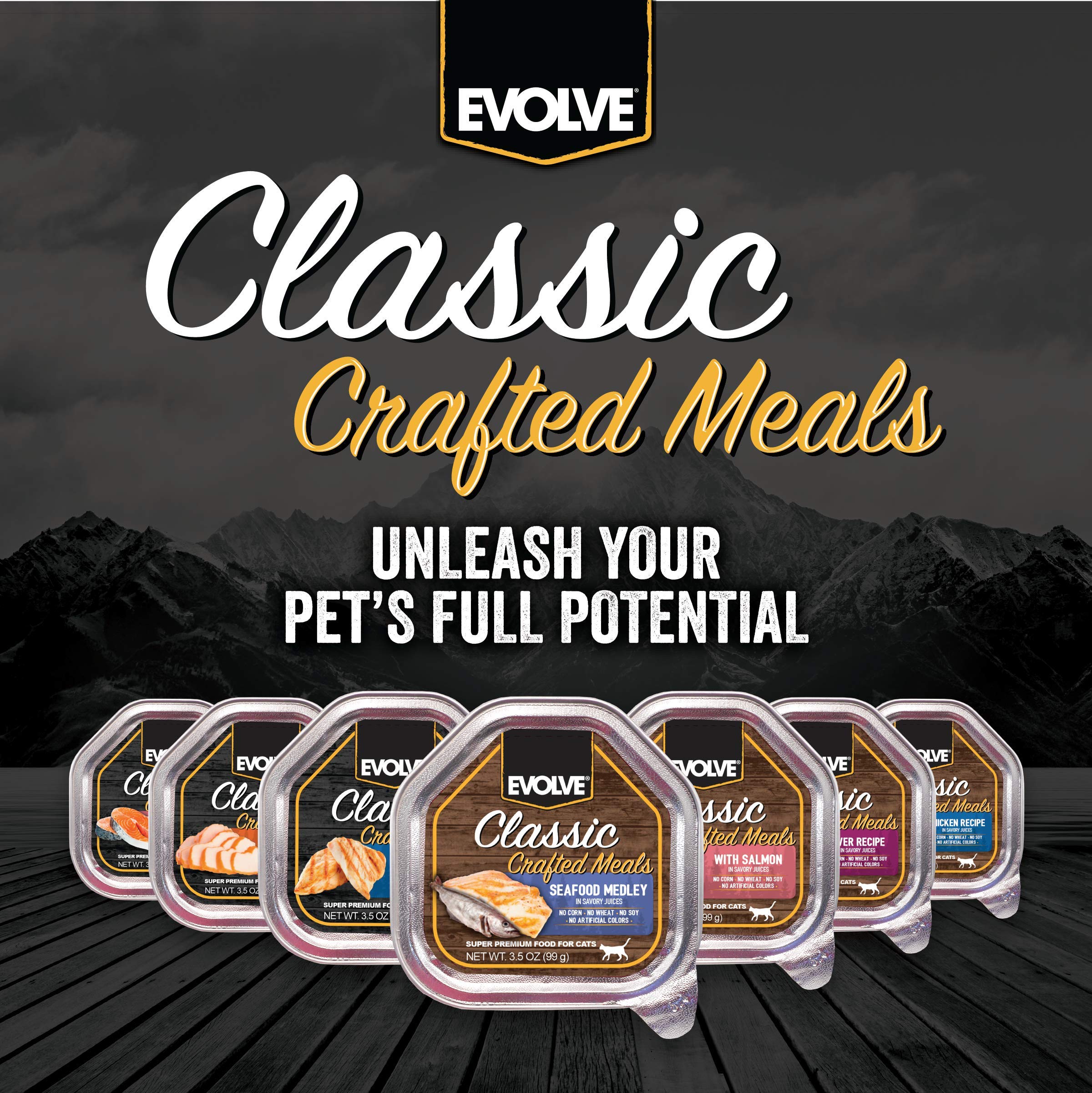 Evolve Classic Crafted Meals Venison Recipe Dog Food, 3.5 Ounce (Pack of 15)