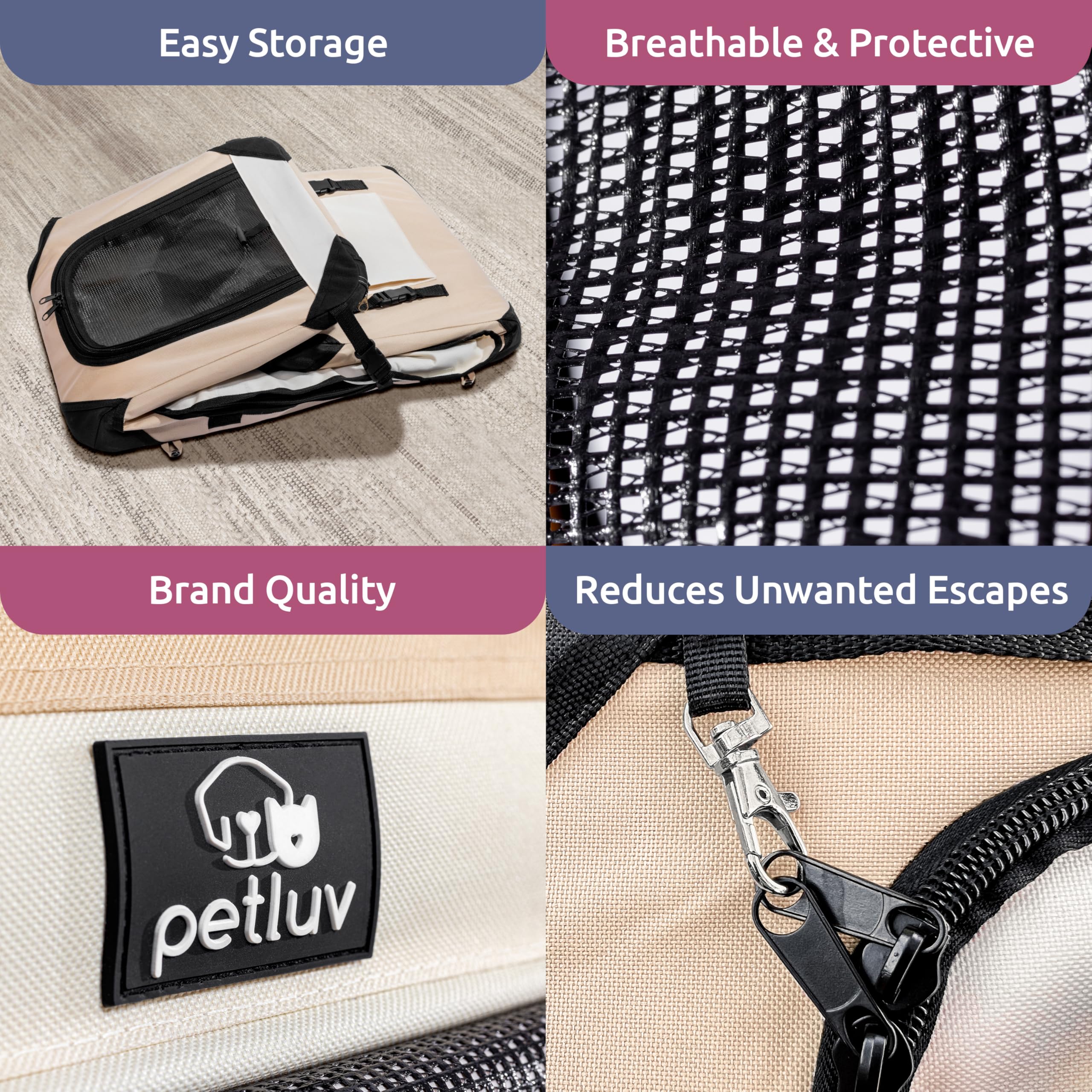 Medium Cat Carrier & Dog Carrier For Most Cats Or Small Dog. Soft Sided Pet Carrier For Travel. Collapsible, Portable With Soft