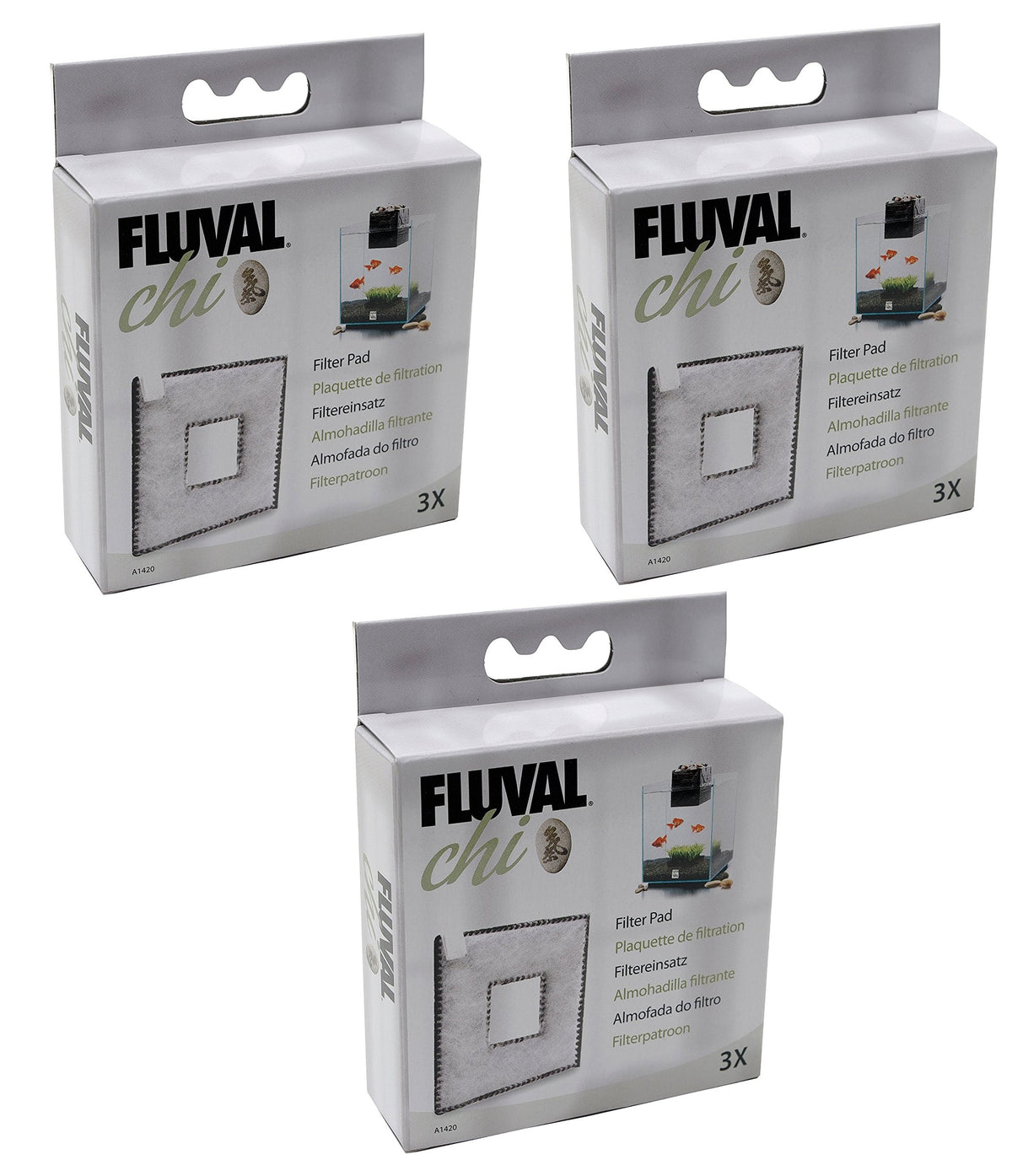 Fluval (3 Pack) Chi I/Ii Filter Pads, 3 Pads Each