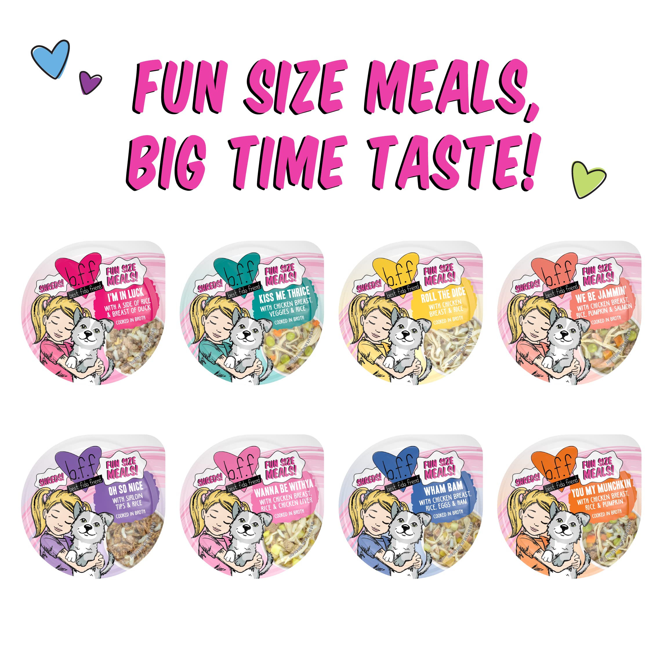 Weruva Best Fido Friend Fun Size Meals for Dogs, You My Munchkin, 2.75oz Cup, Pack of 12
