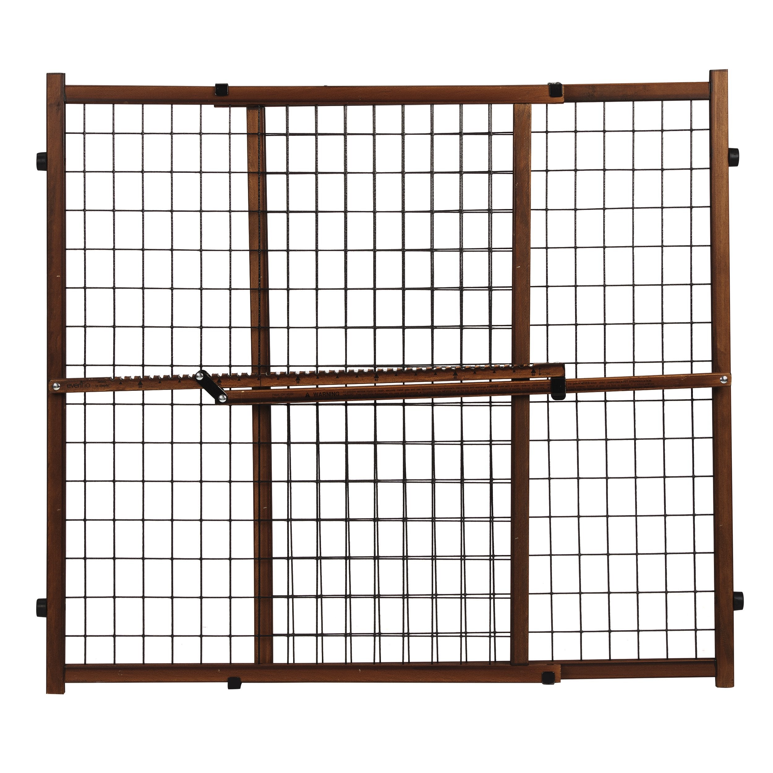 Evenflo Position & Lock Tall & Wide Baby Gate, Pressure-Mounted, 50'W X 32'H, Farmhouse Collection