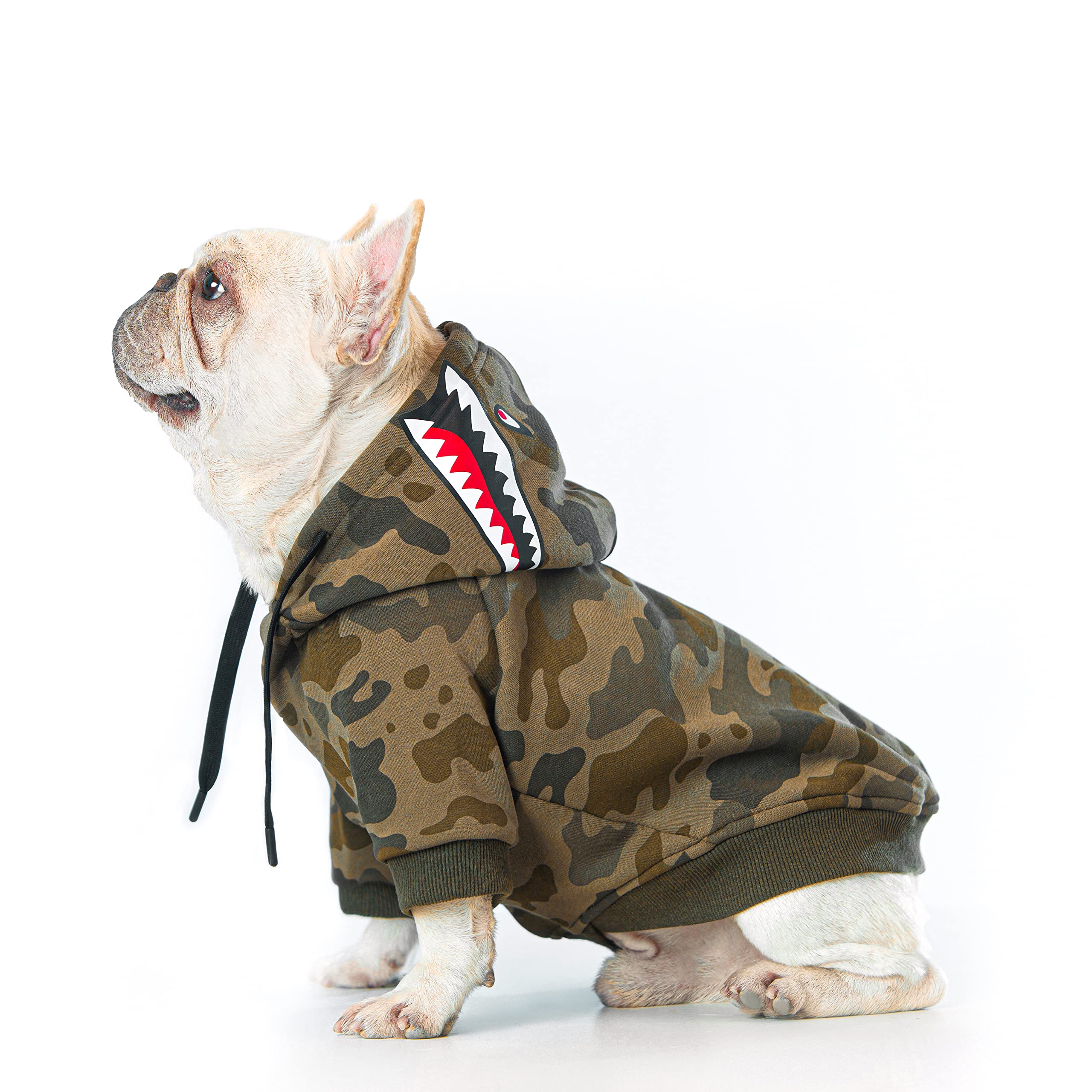 Woof Trails Camo Dog Hoodie Dog Clothes Extra Warm Fleece Lining Stretchy Fit for Small Medium Large Dogs (Camo, X-Large)