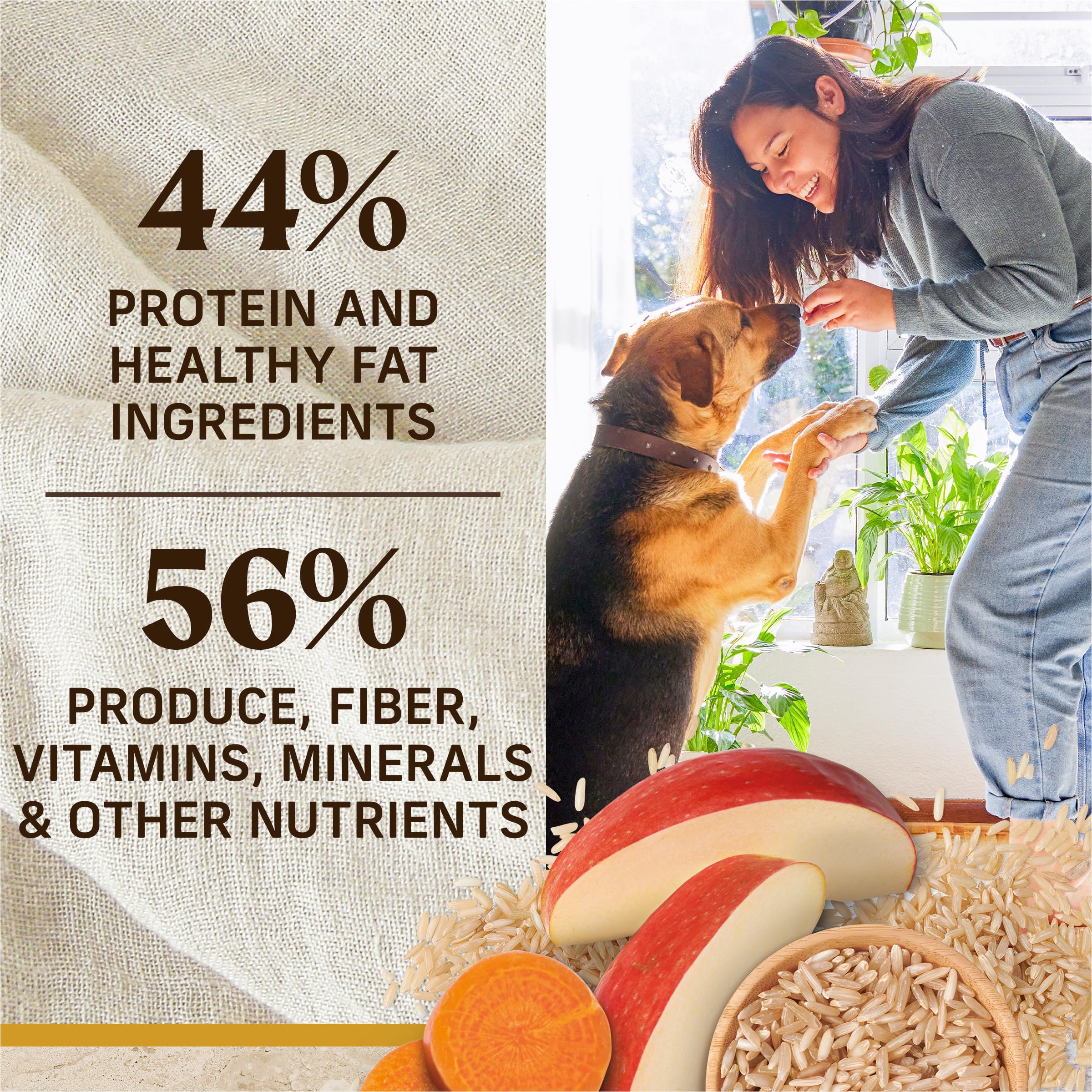 Merrick Healthy Grains Premium Adult Dry Dog Food, Wholesome And Natural Kibble With Chicken And Brown Rice - 12.0 lb. Bag
