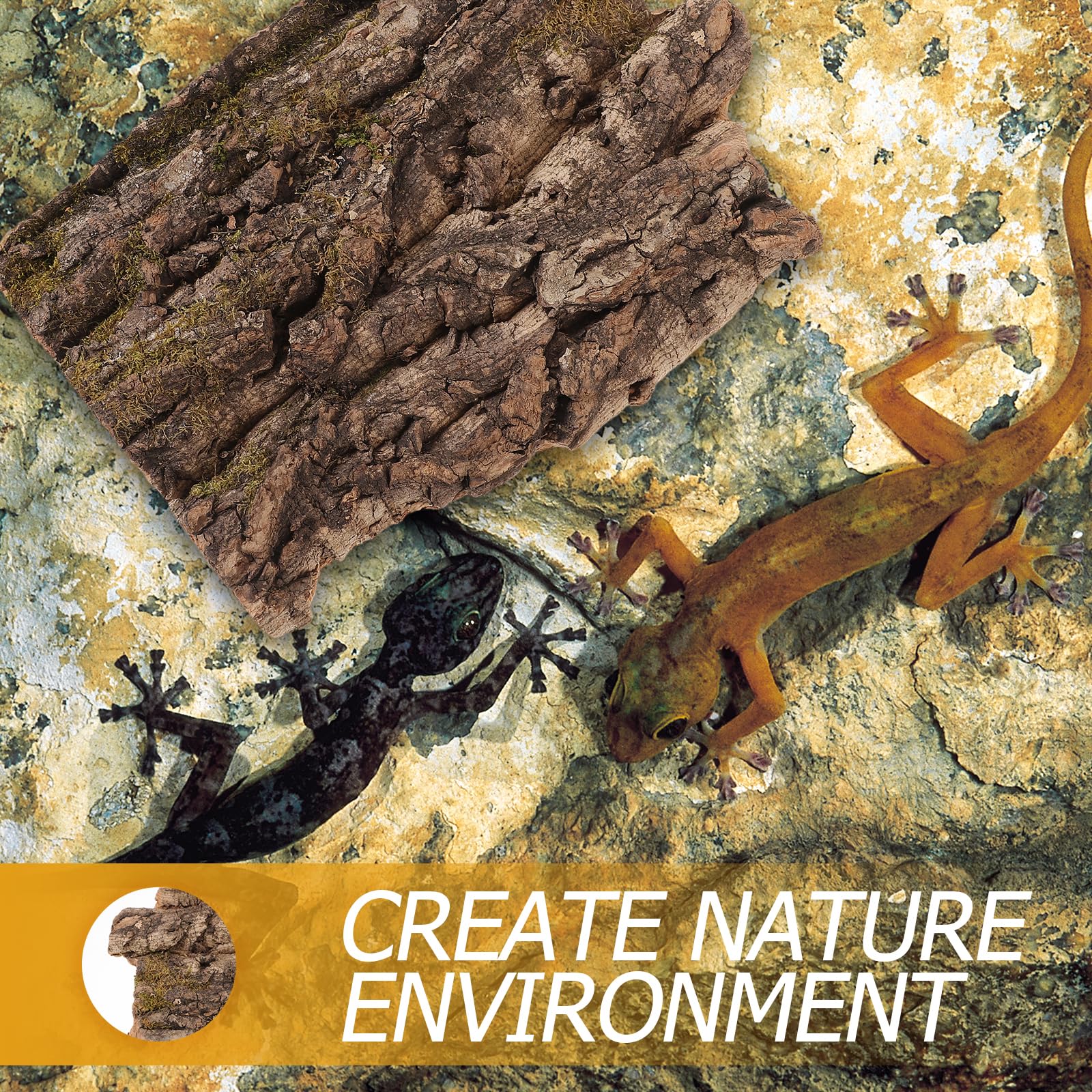 Mipcase Reptile Bark Reptile Hideout Decor Reptile Cork Bark Reptile Climbing Mat for Terrarium Decor Cork Bark for Reptiles Liz
