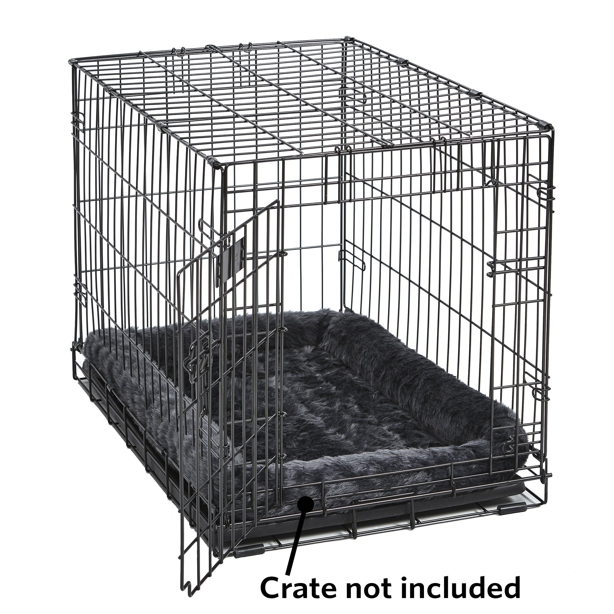 Midwest Homes For Pets Bolster Dog Bed 42L-Inch Gray Dog Bed W/ Comfortable Bolster | Ideal For Large Dog Breeds & Fits A 42-Inch Dog Crate | Easy Maintenance Machine Wash & Dry